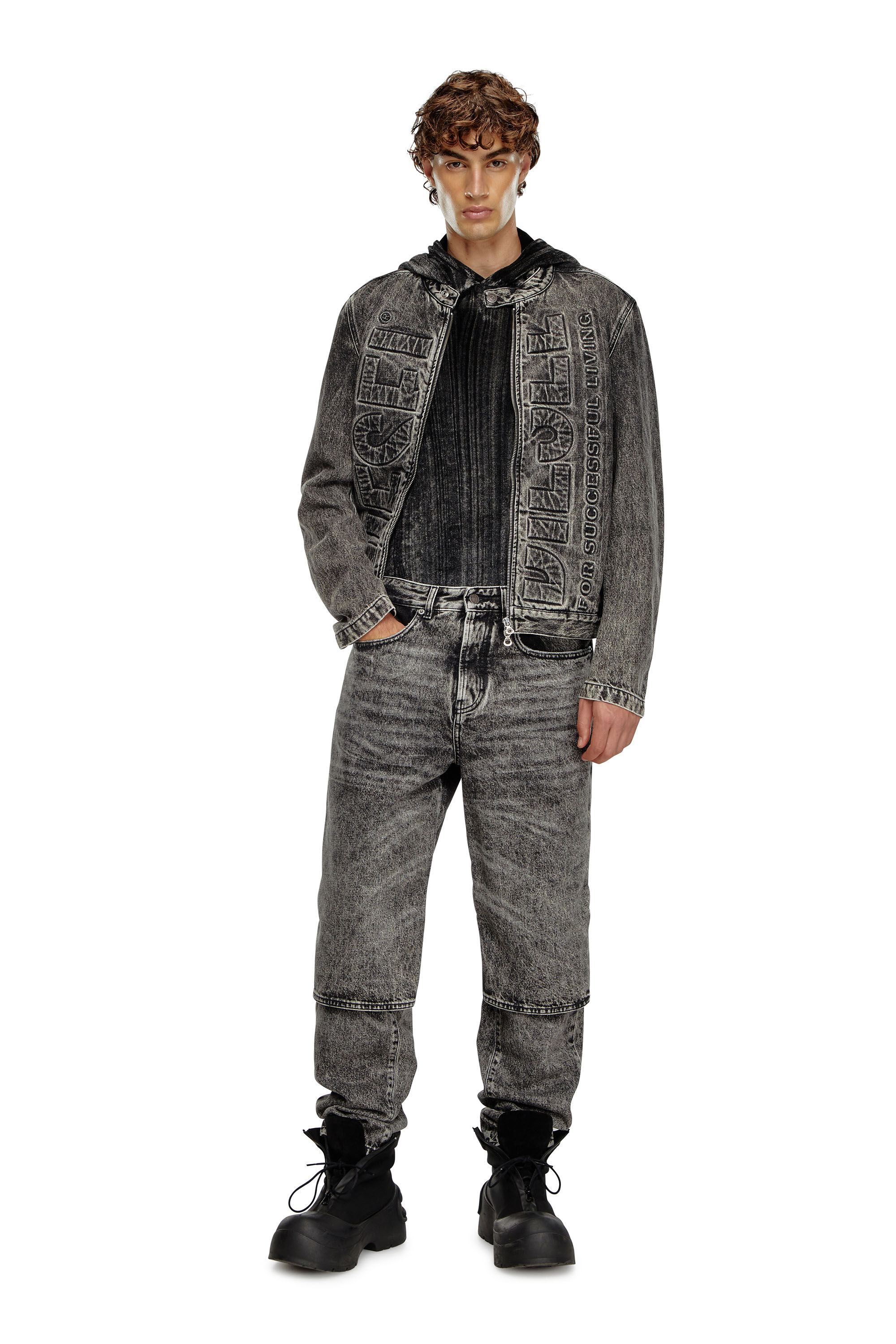 Men's Regular Jeans | Black/Dark grey | Diesel D-Malon