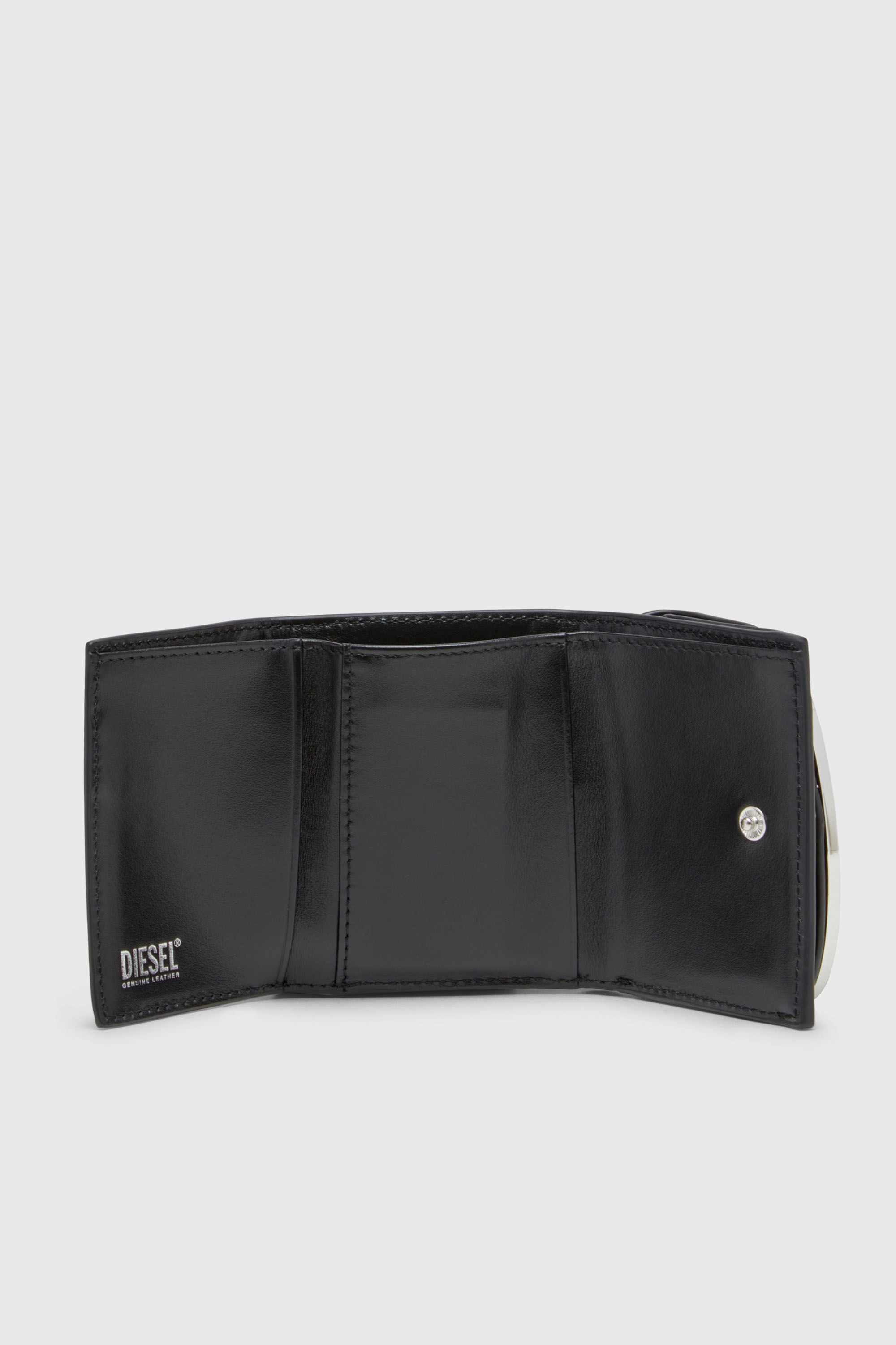 Women's Tri-fold wallet in leather | Black | Diesel {{Country}}