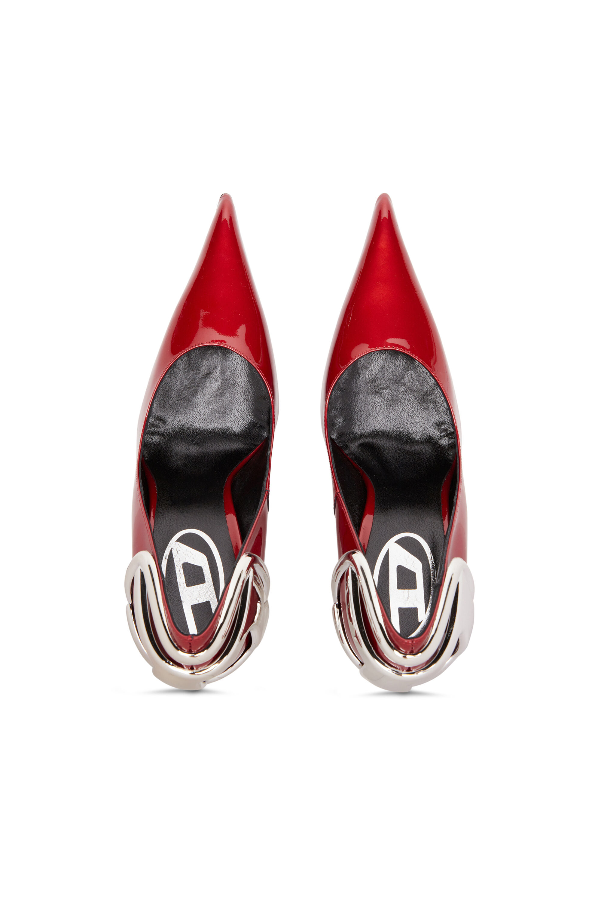 Women's D-Ten&Half-Patent leather pumps with Oval D heel