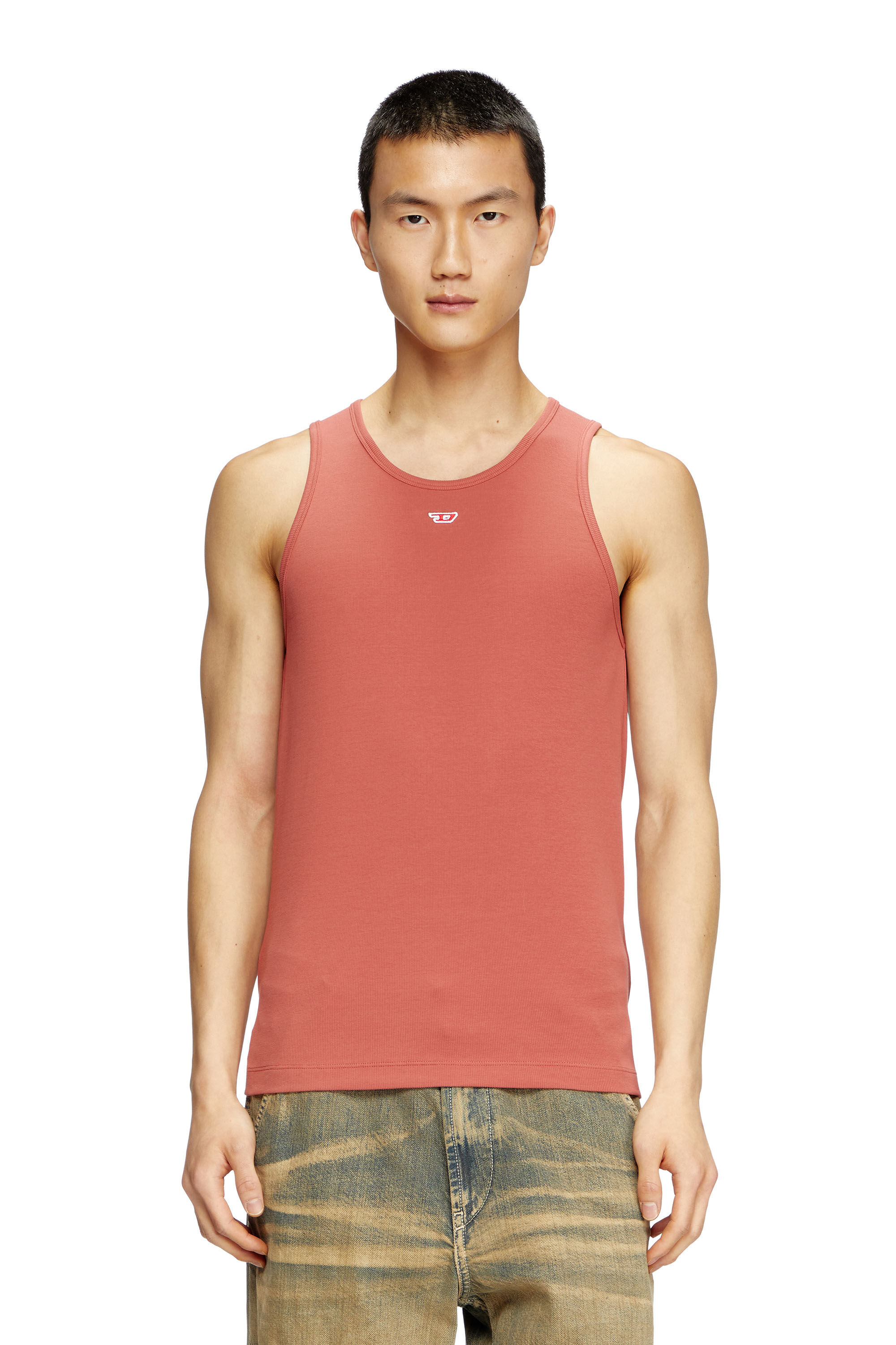 Diesel - T-LIFTY-D, Man's Tank top with mini D logo patch in null - 3