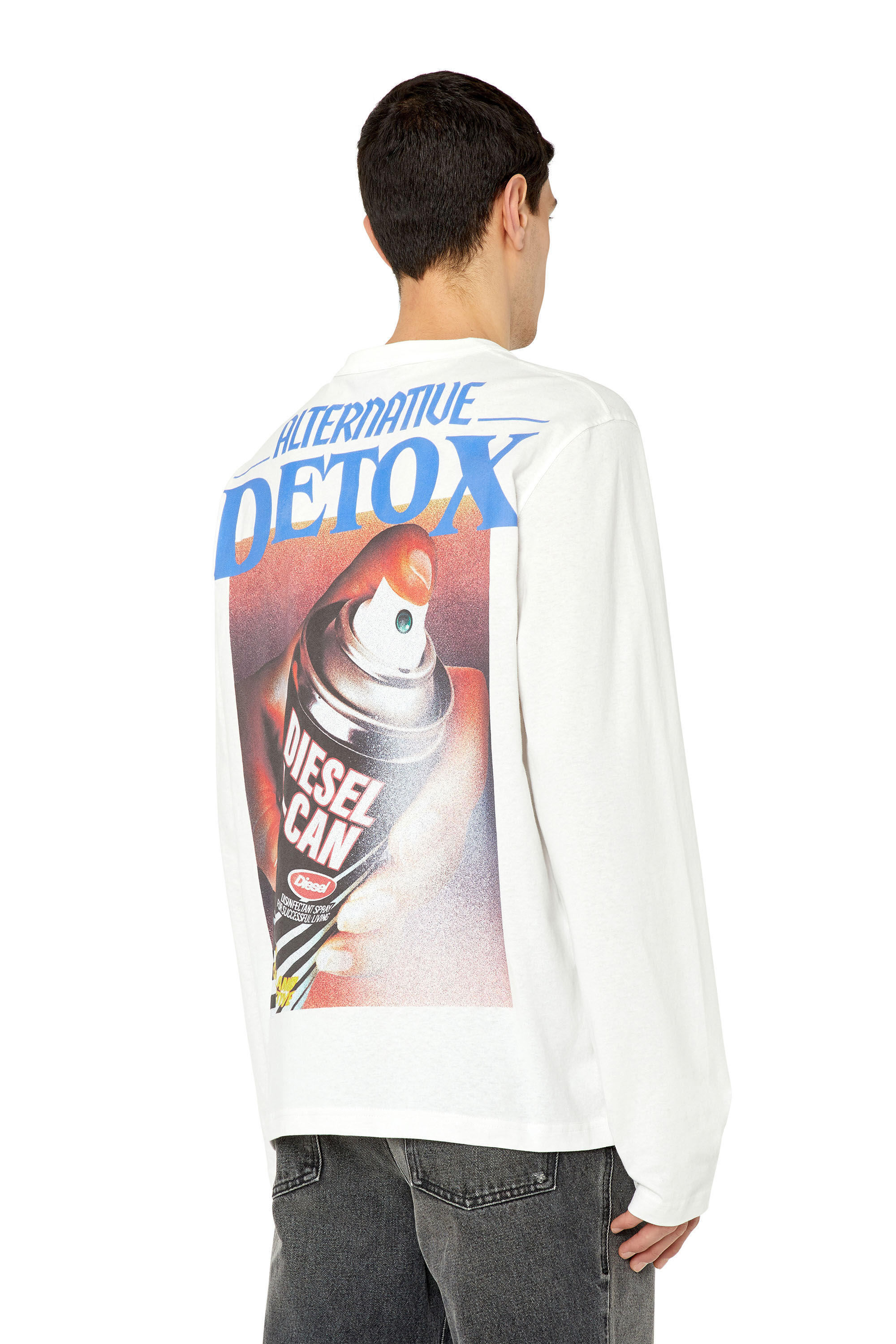 T-CRANE-LS-G4 Man: Long-sleeve T-shirt with graphic prints | Diesel