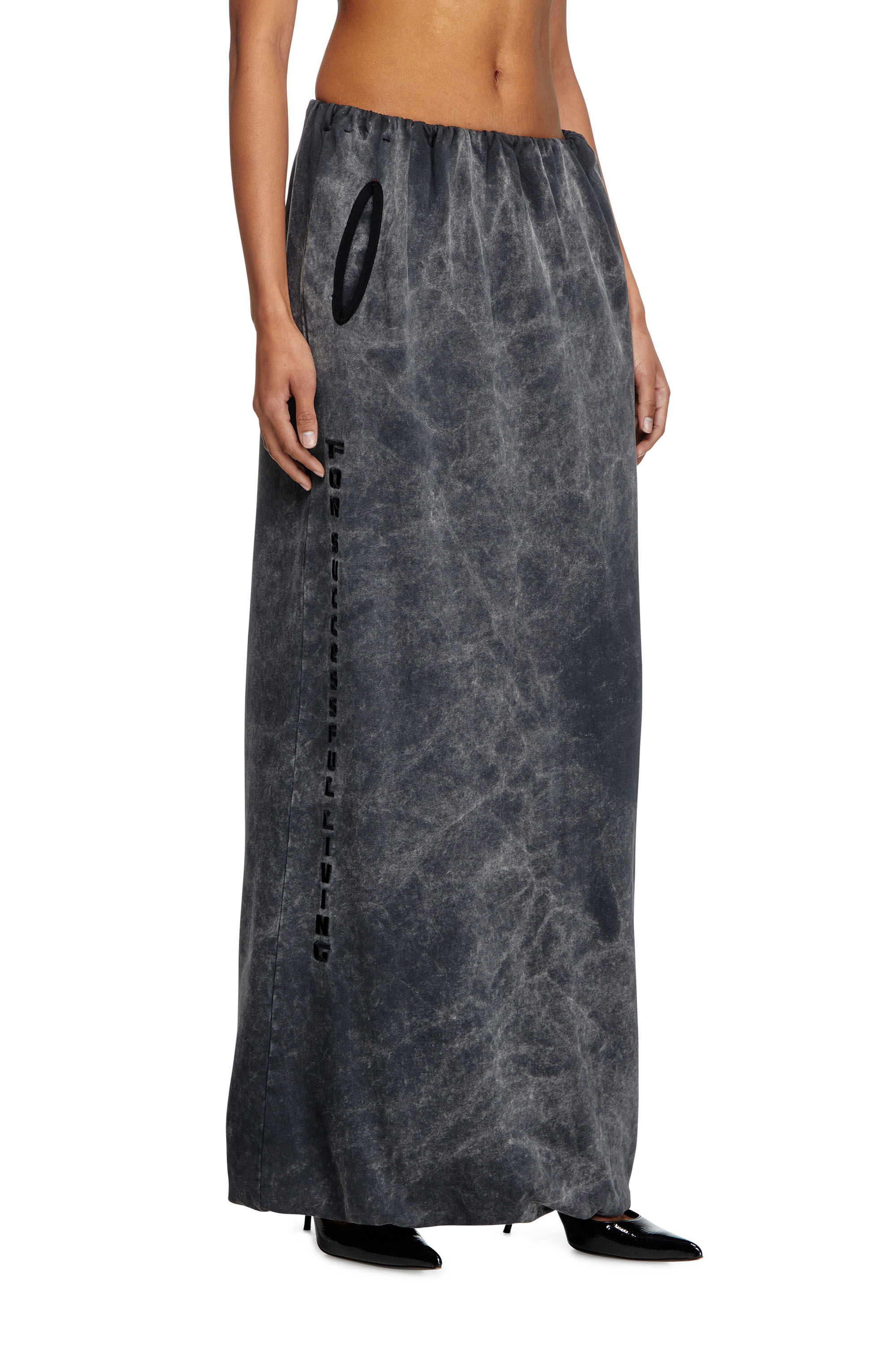 Women's Balloon-shaped maxi skirt | Black | Diesel