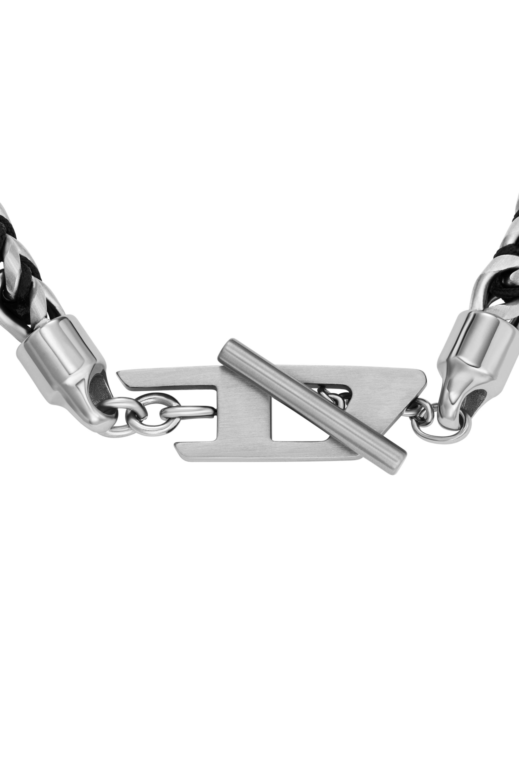 Women's Stainless Steel Woven Chain Bracelet | Silver | Diesel