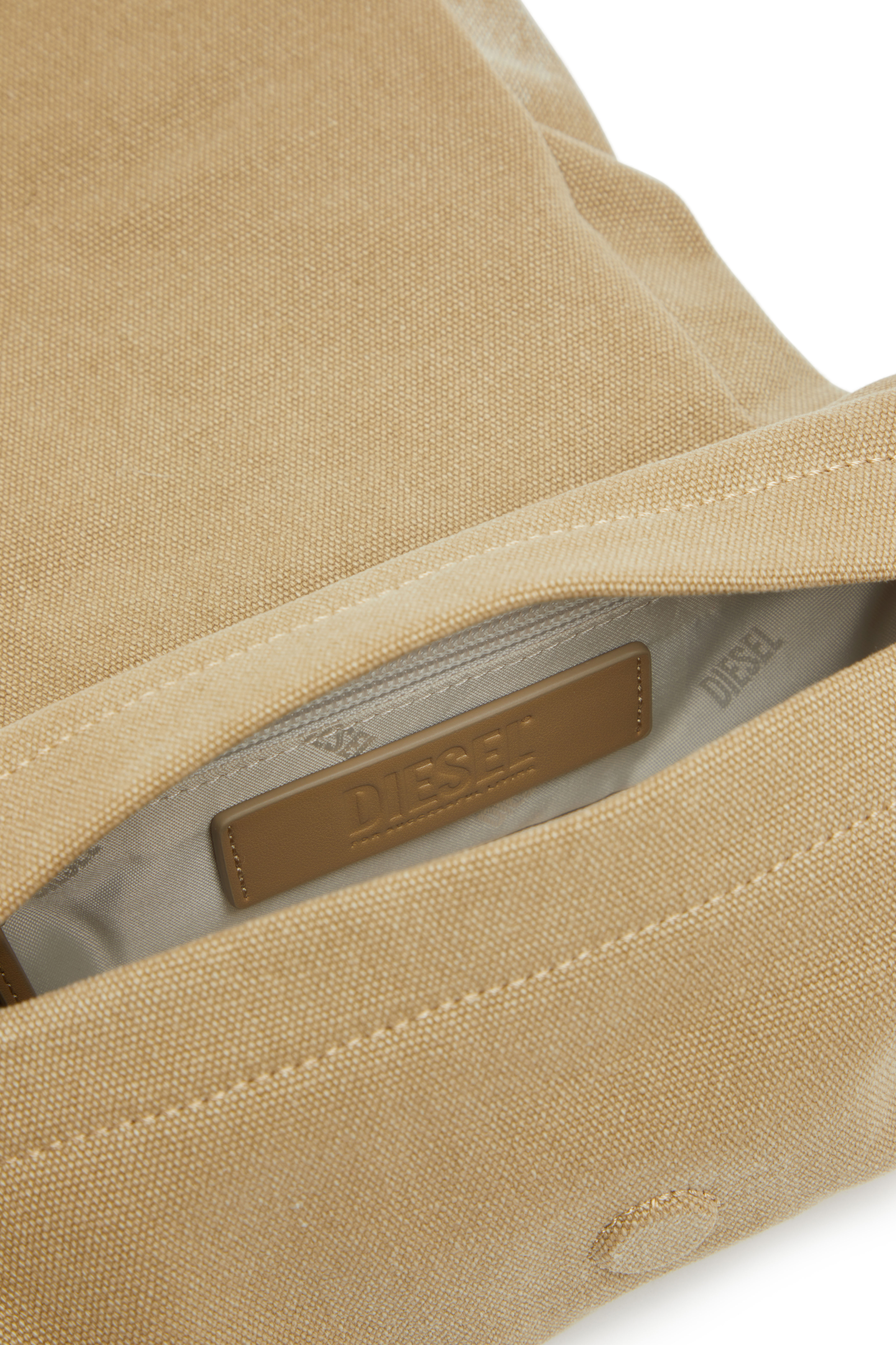 Women's Scrunch-D S-Small shoulder bag in washed canvas | Beige