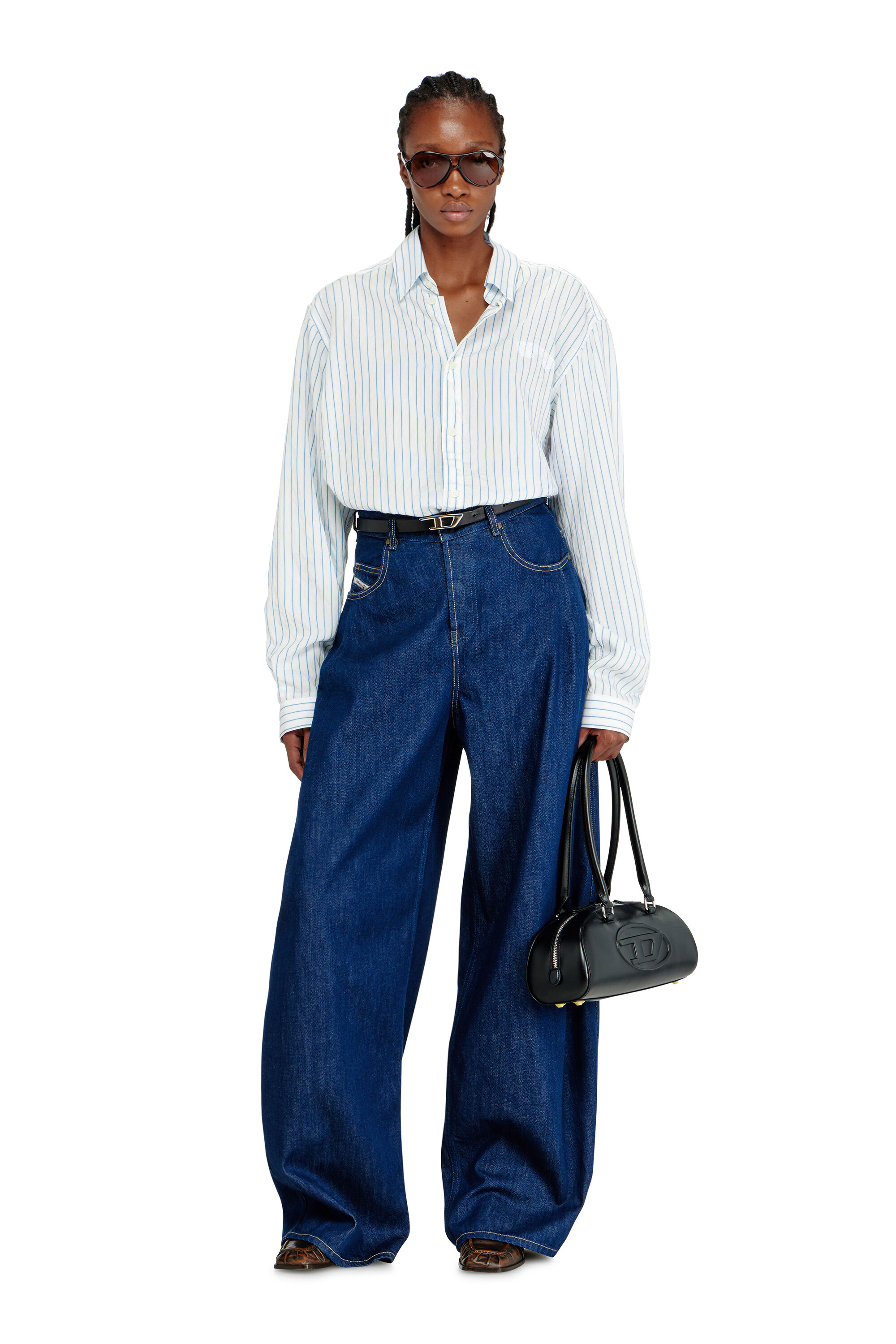 レディース　デニム　DIESEL Women's Relaxed Jeans | High Waist 1987 D-Khelz | Dark Blue