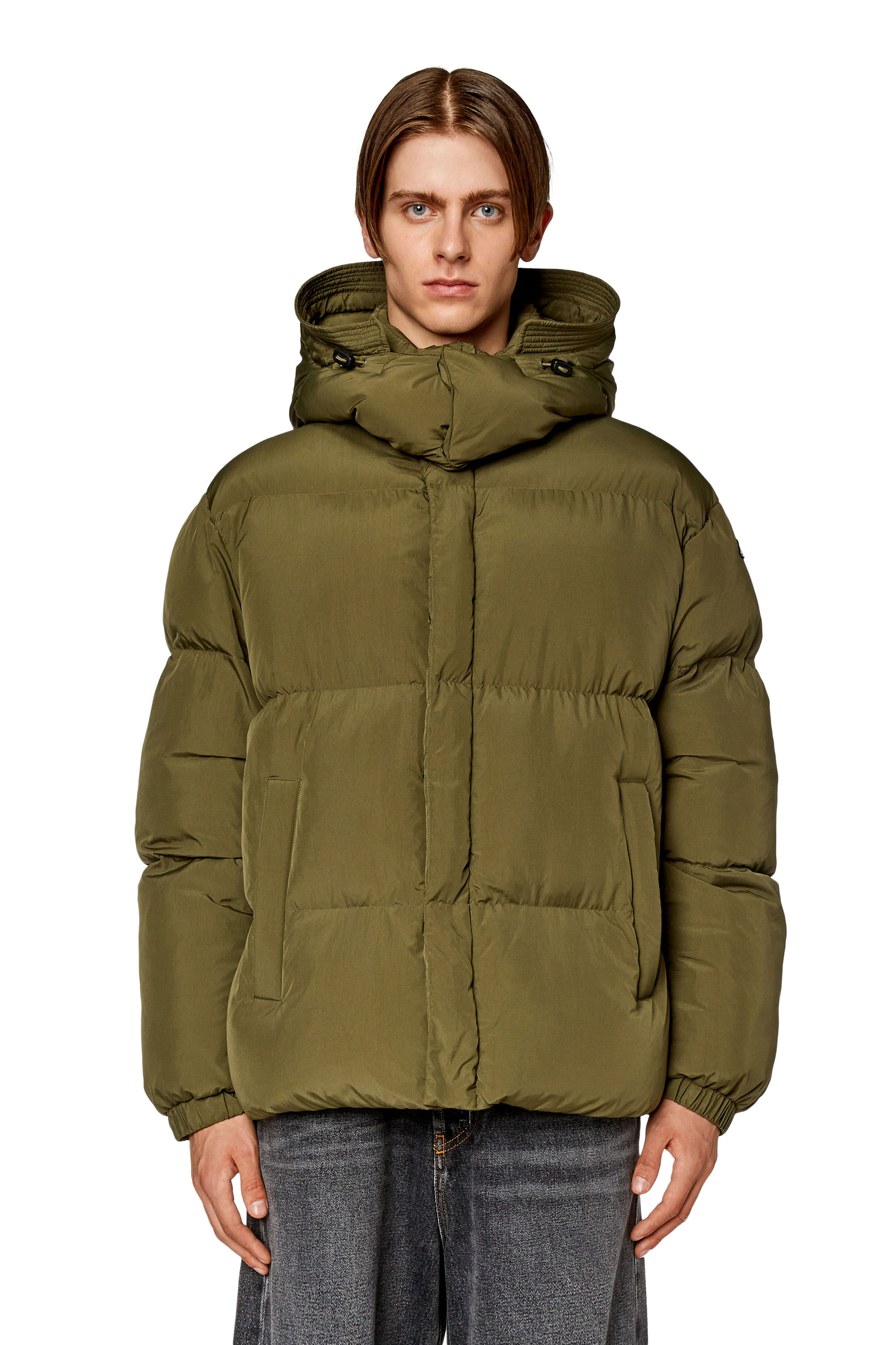W-ROLFYS-FD: Men's Puffer jacket with detachable hood | Diesel