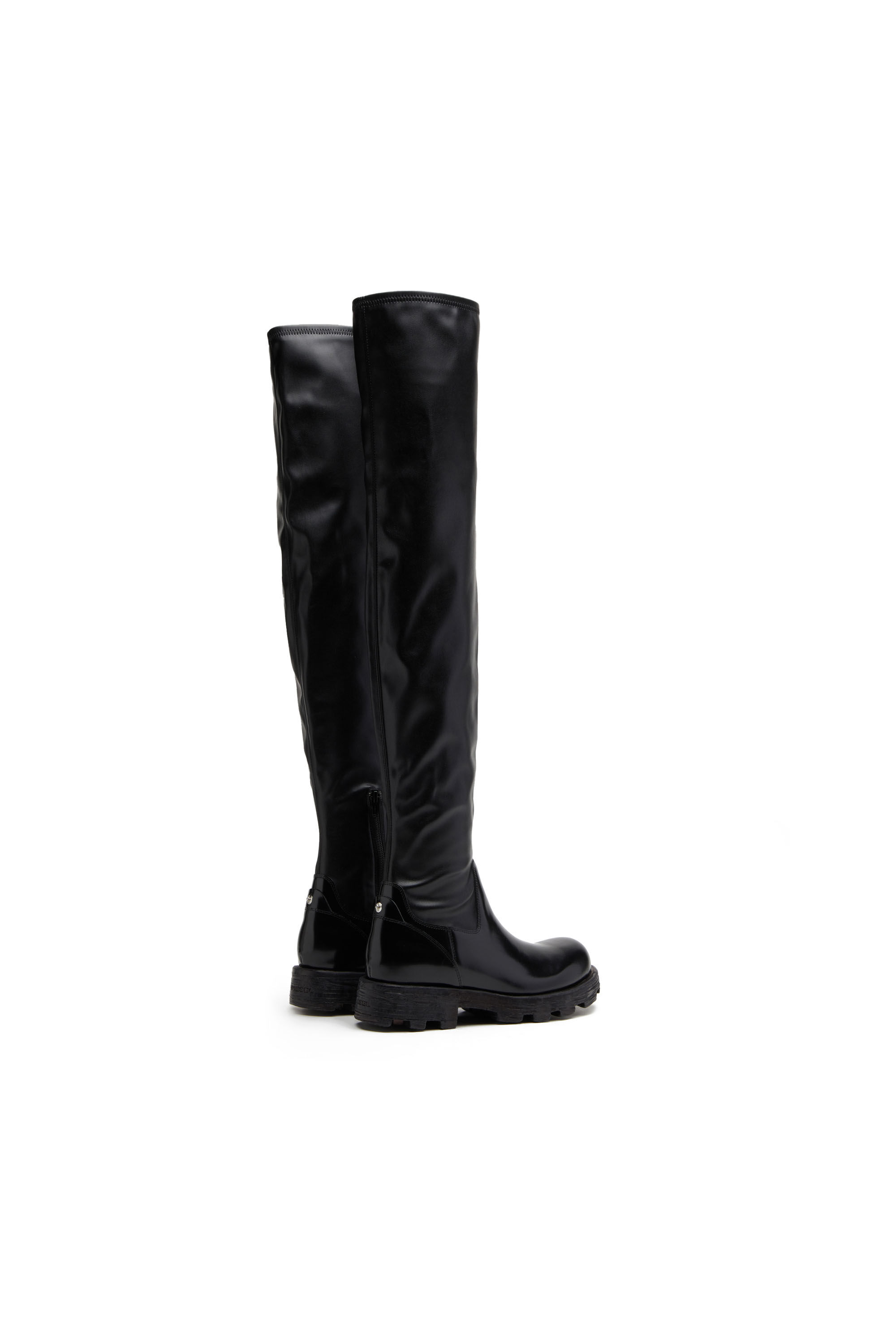 D HAMMER HCH Woman Over the knee boots in glossy leather Diesel