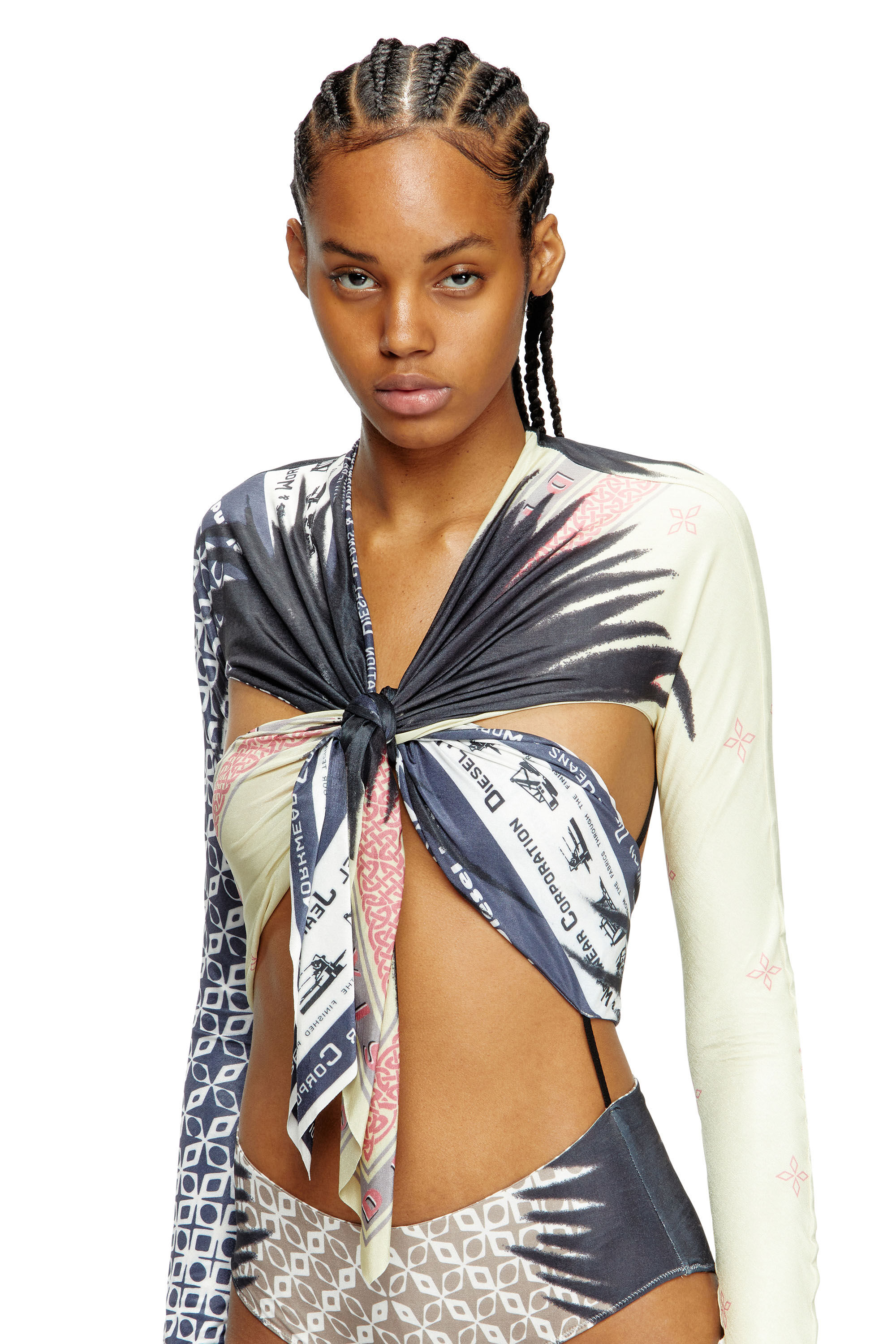 d.i.a. トップス Women's Top with draped bandana front | Multicolor | Diesel