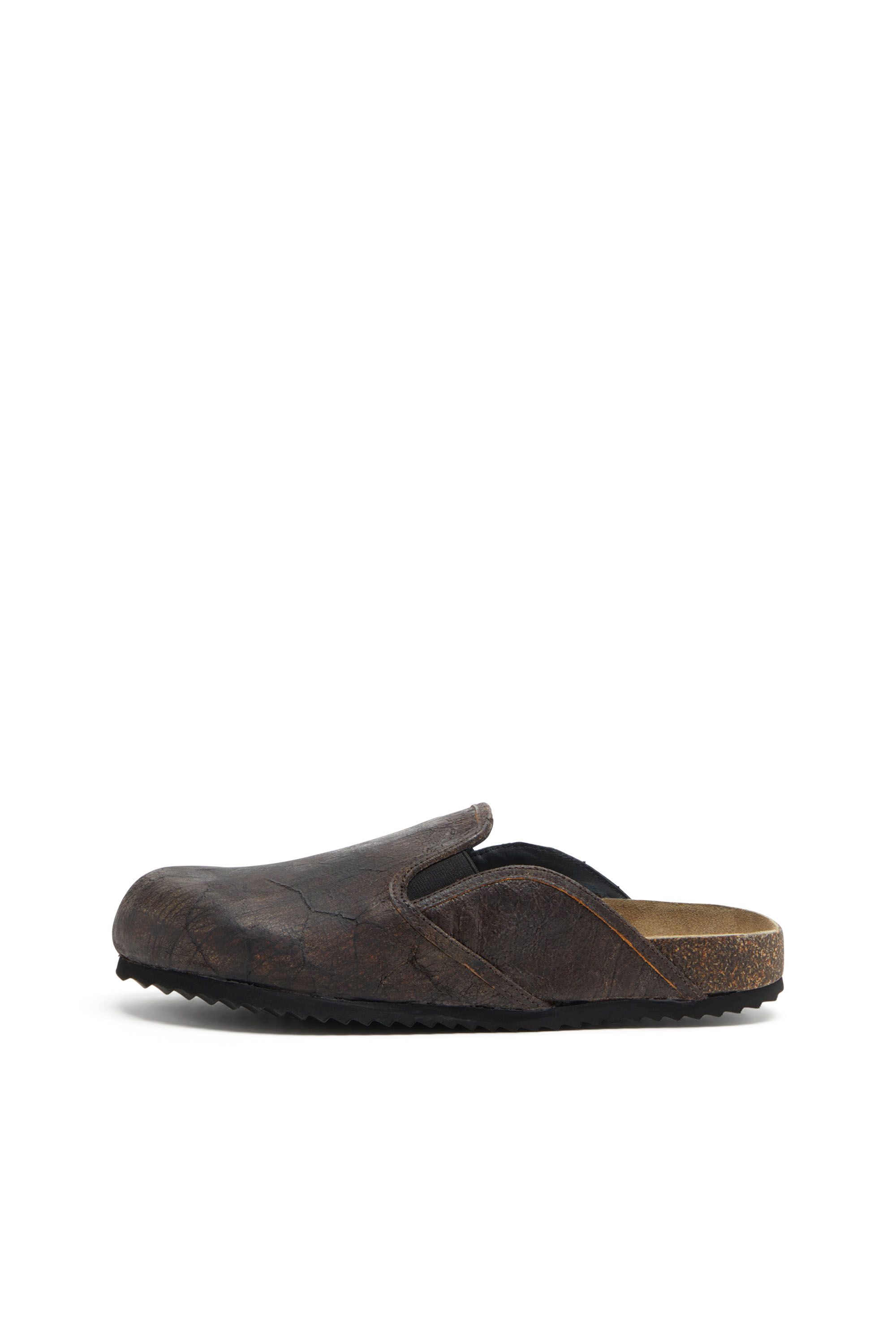 Men's D-Woodstock-Clogs in crackle-effect suede | Brown | Diesel