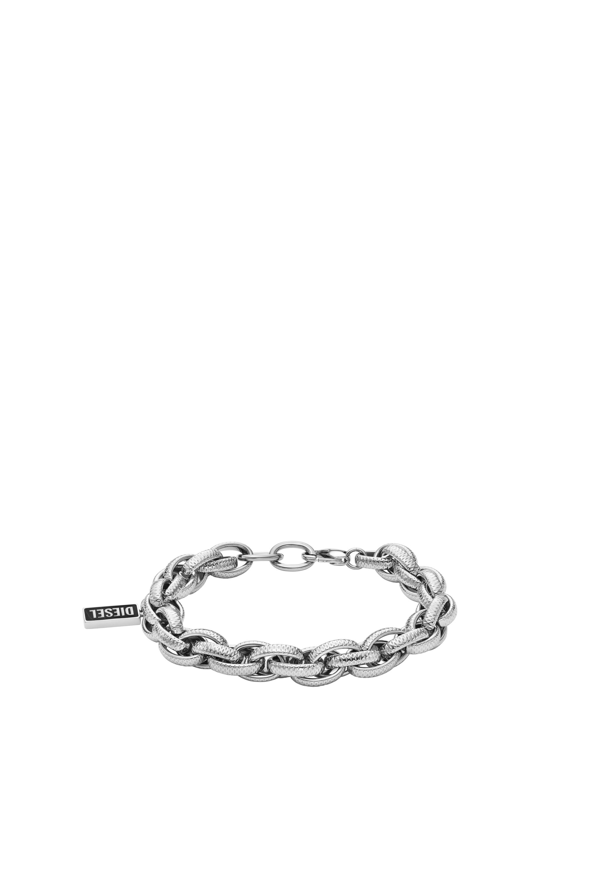 Women's Black agate chain bracelet | Silver | Diesel
