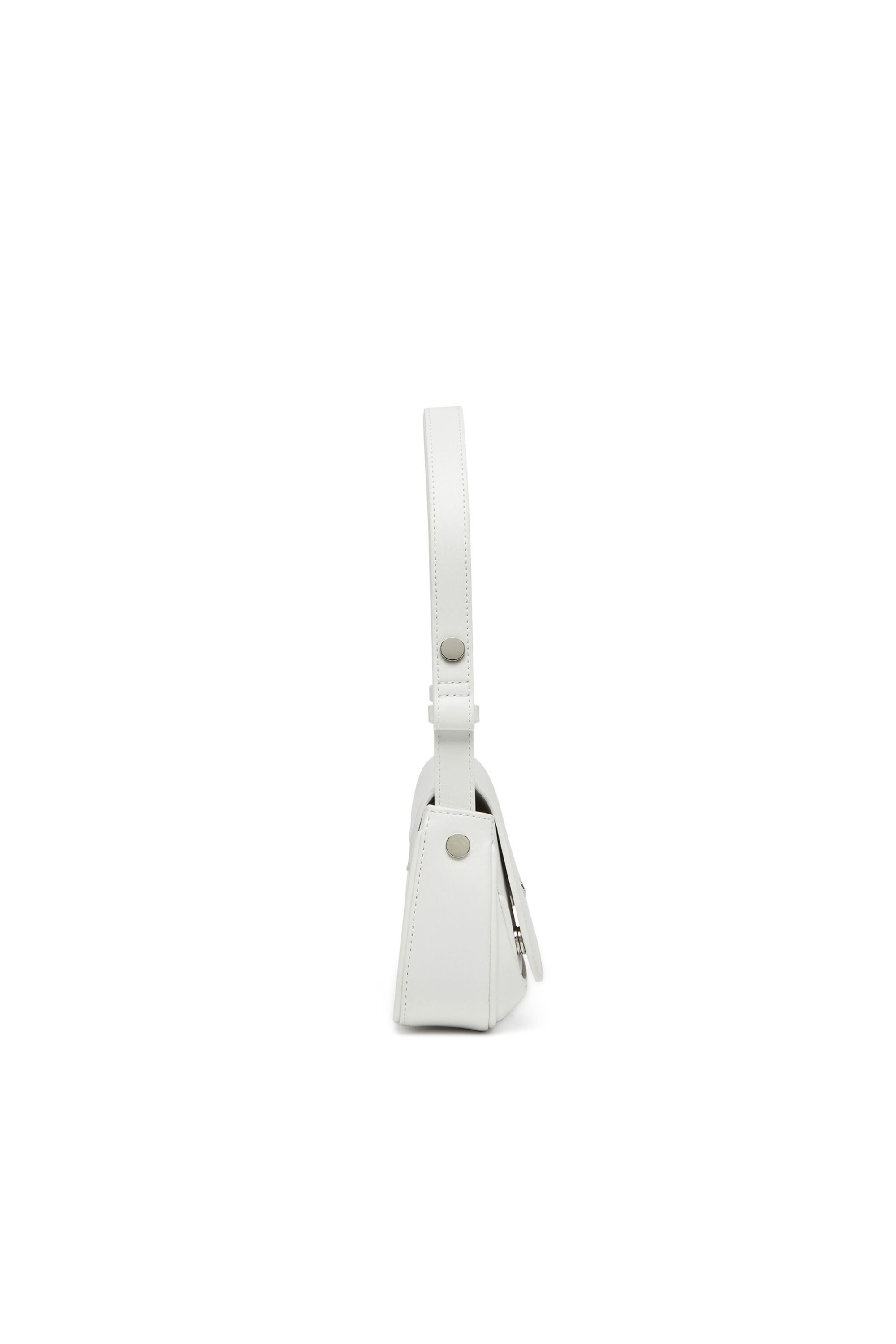 Diesel - PLAY CLUTCH, Woman's Play-Semi gloss leather shoulder bag in White - 4
