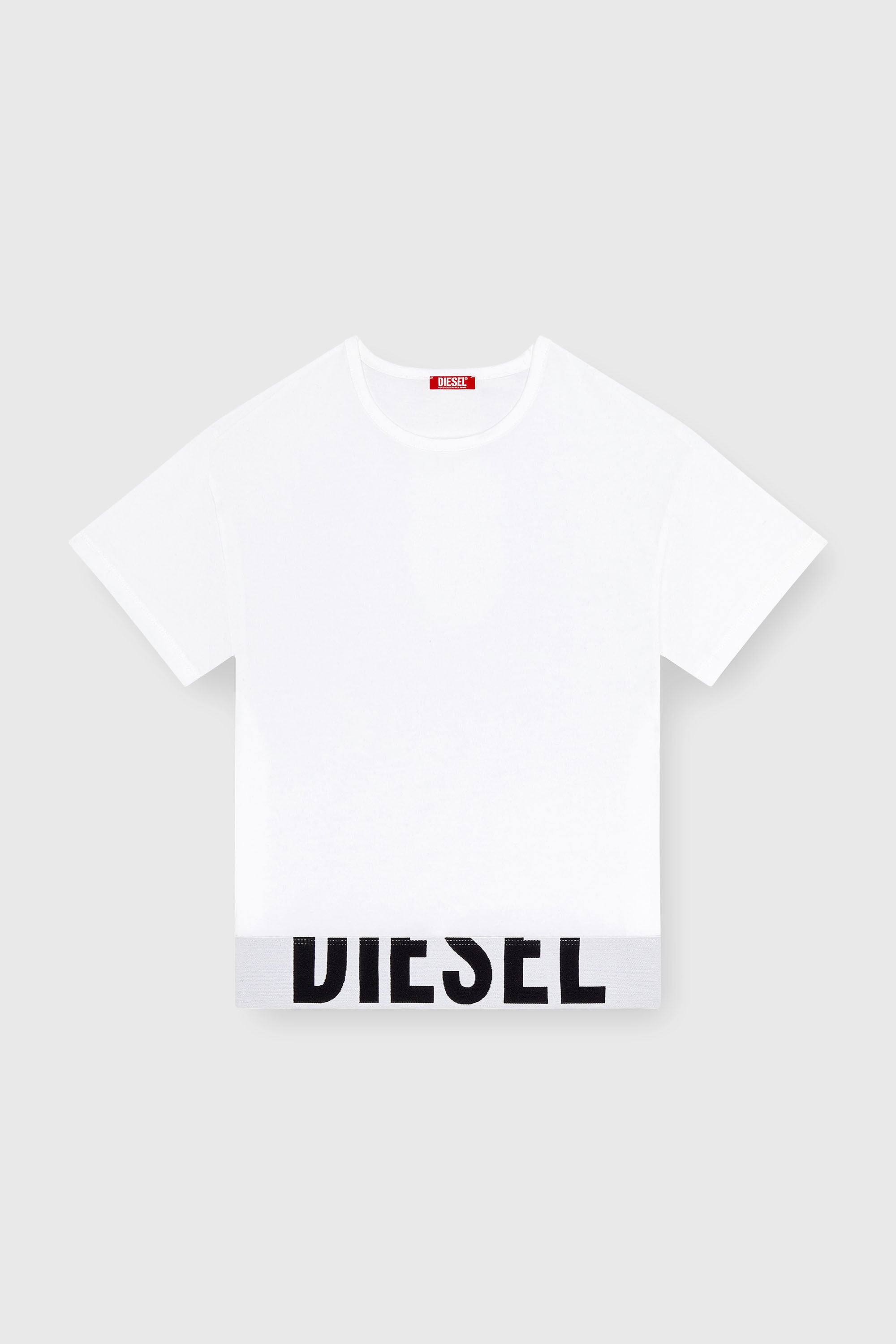 Women's Sporty cropped top with logo band | White | Diesel {{Country}}