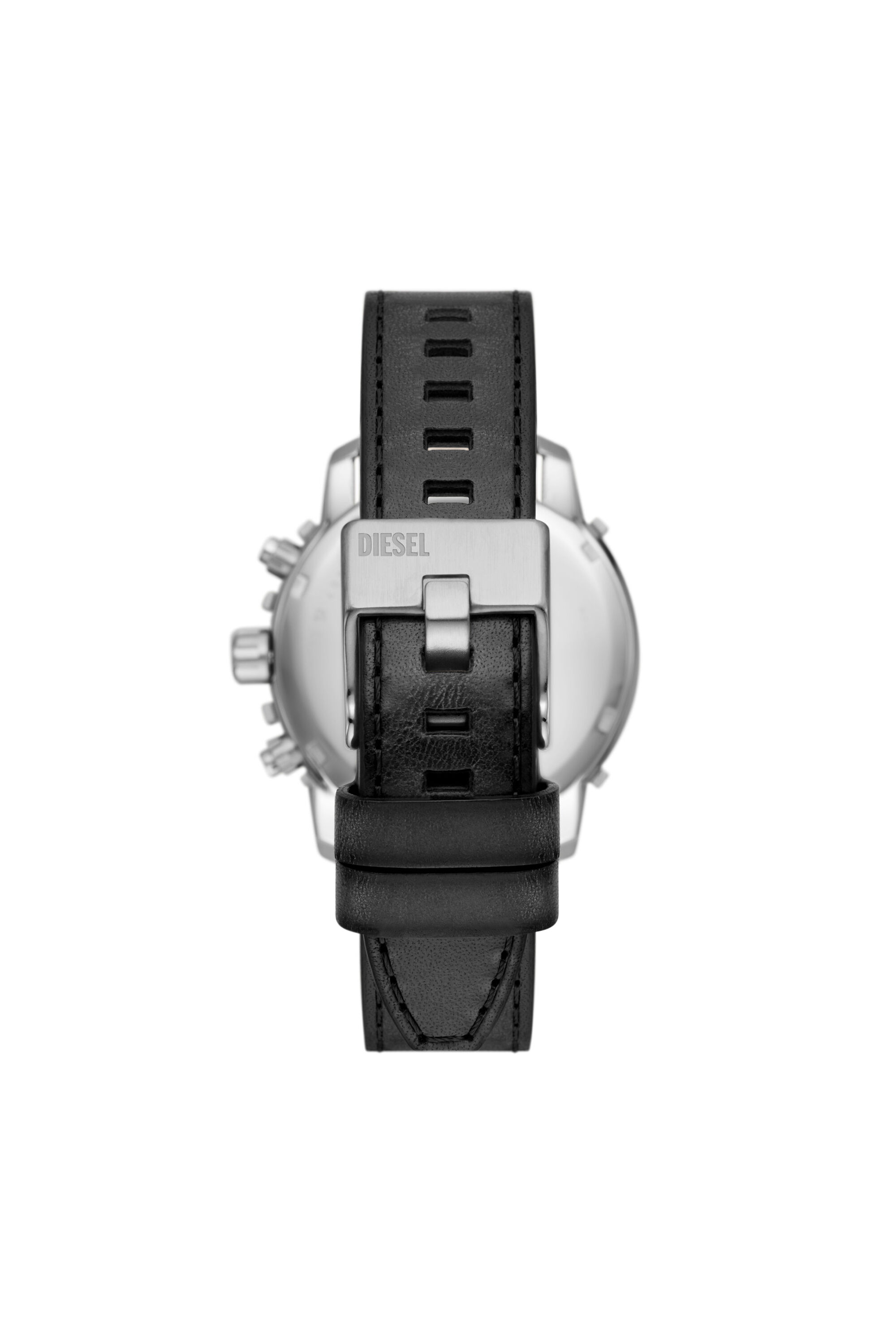 DZ4603: Griffed Chronograph Black Leather Watch | Diesel