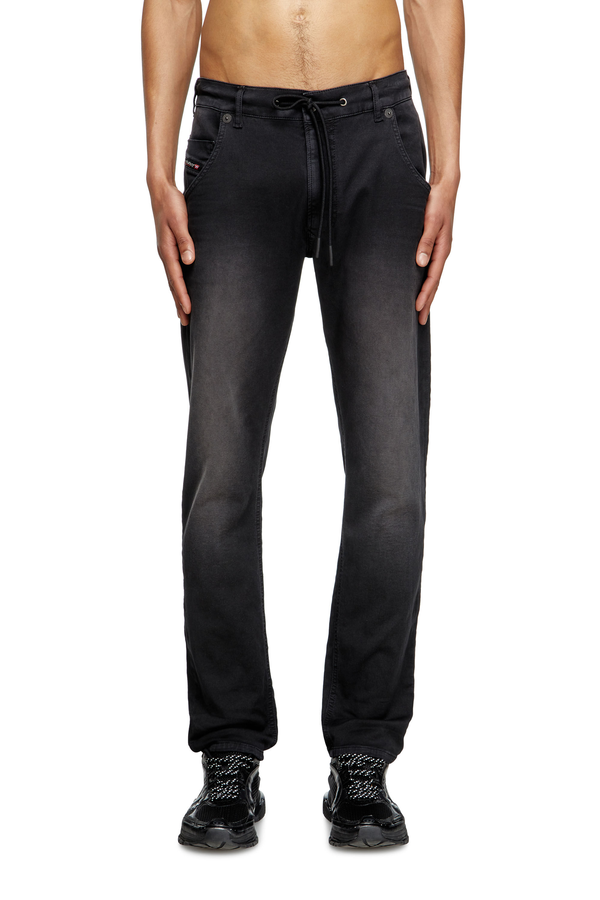 Diesel - Man's Regular 2030 D-Krooley Joggjeans® 0670M, Black/Dark grey - 3