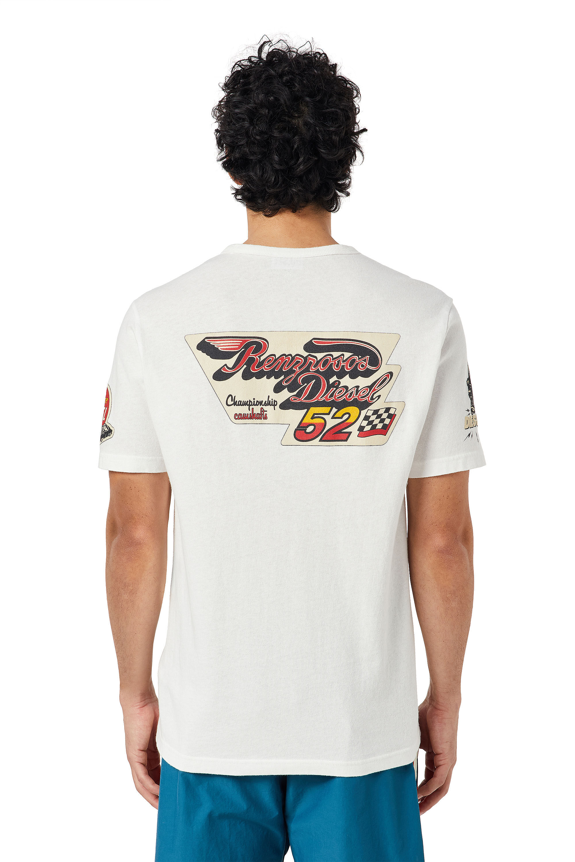 T Just C3 Man T Shirt With Racing Prints Diesel