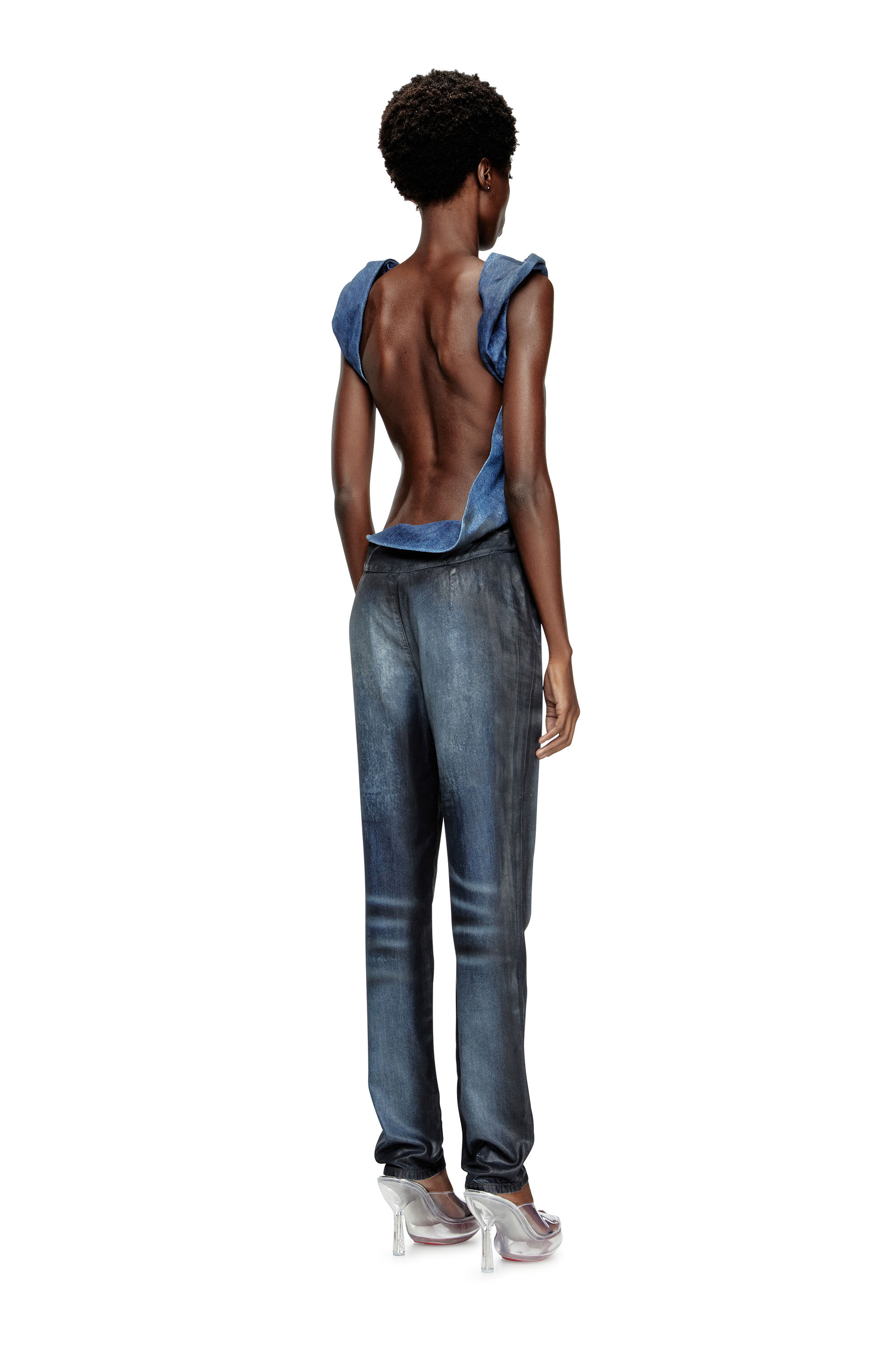 オールインワン・サロペット DIESEL Woman Jumpsuits Blue A19066068RR 9XX Women's Jumpsuit in glossy coated Tencel denim | Blue | Diesel