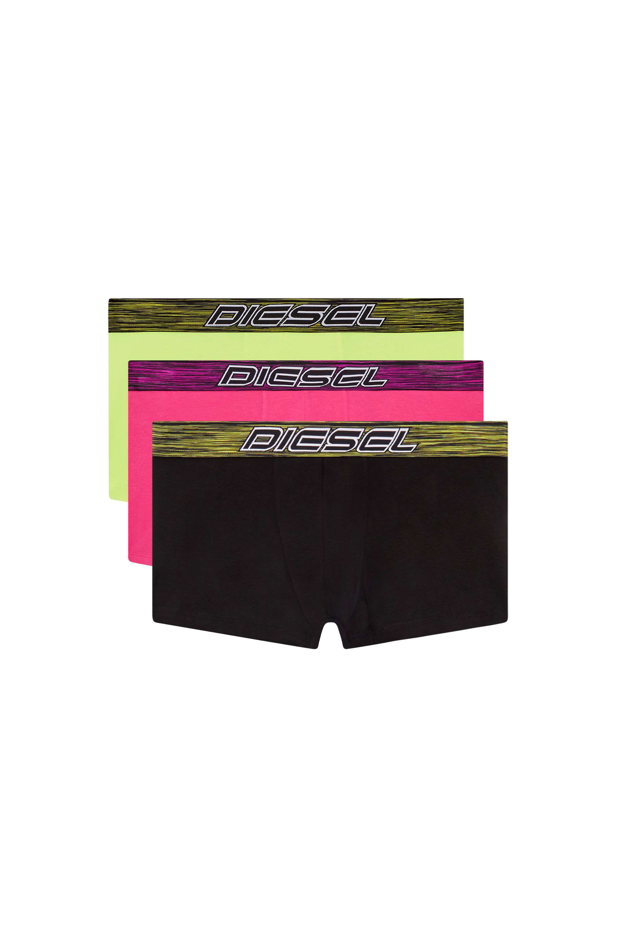 Diesel - UMBX-DAMIENTHREEPACK, Man's Three-pack space-dyed boxer briefs in Pink/Green - 2