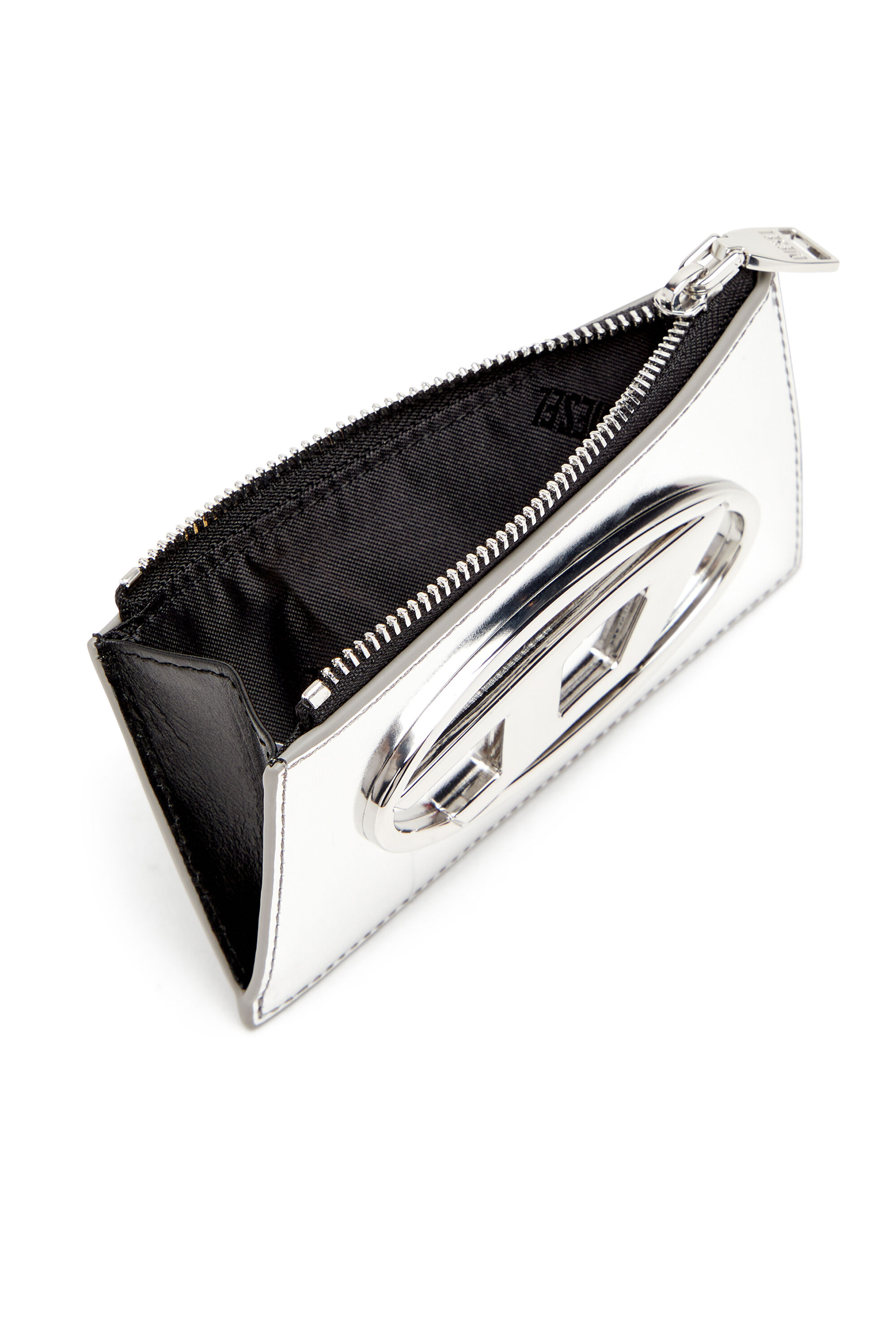 Women's Card holder in mirror leather | Silver | Diesel