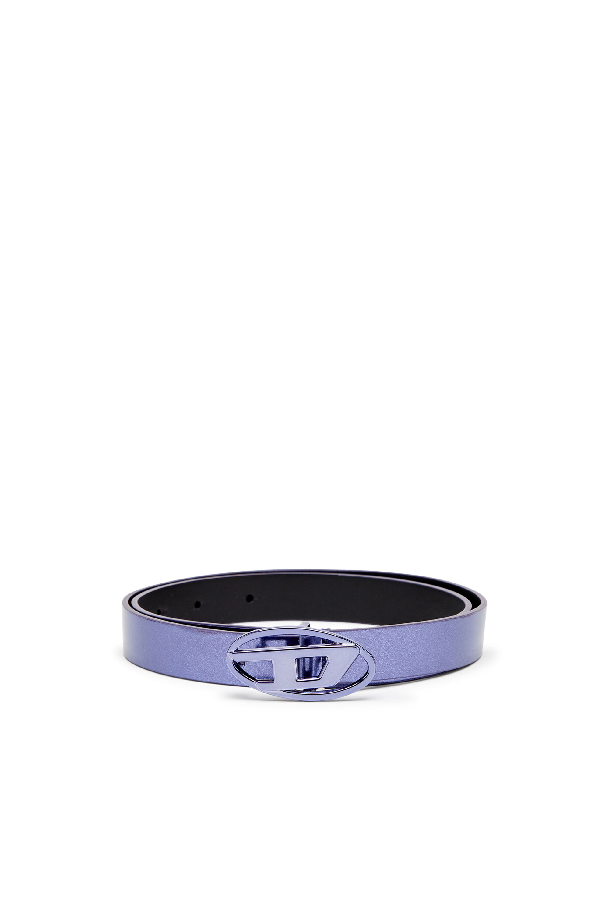 Diesel - B-1DR 20, Woman's Slim metallic belt in Blue - 1
