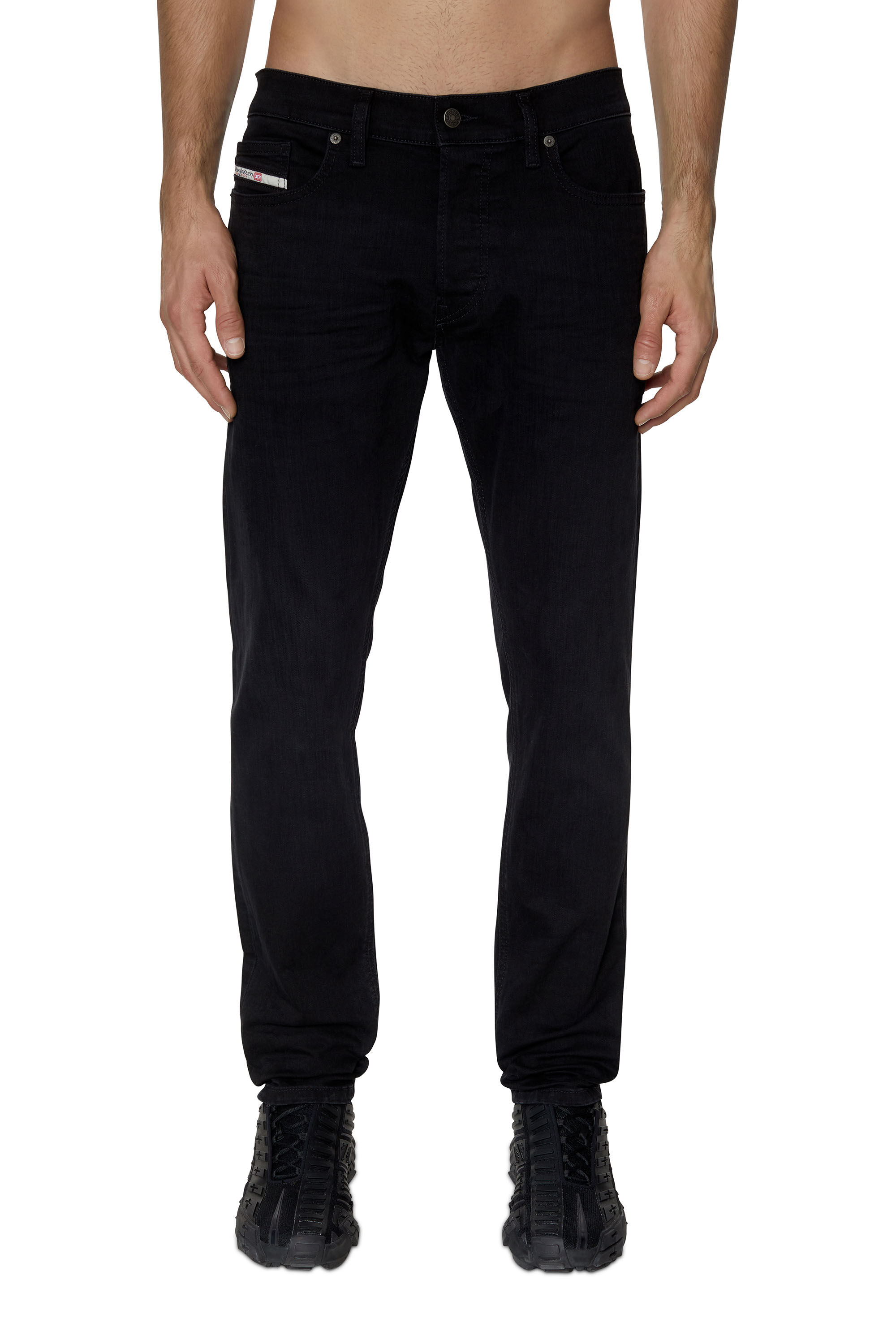 Diesel - D-Luster 0ELAY Slim Jeans, Black/Dark grey - Image 3