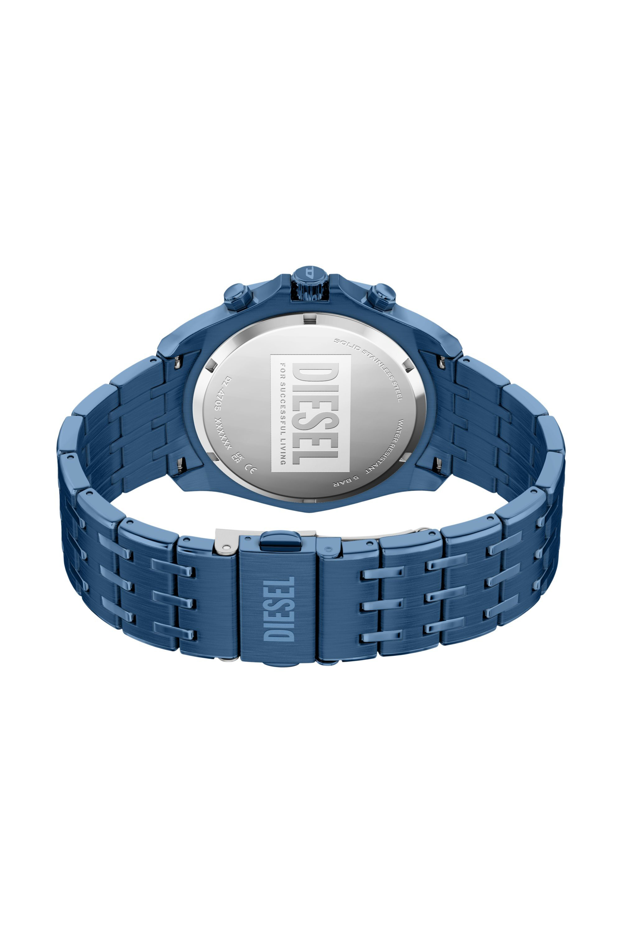 Diesel - DZ4705 WATCH, Man's Stinger Blue Stainless Steel Watch in Blue - 5