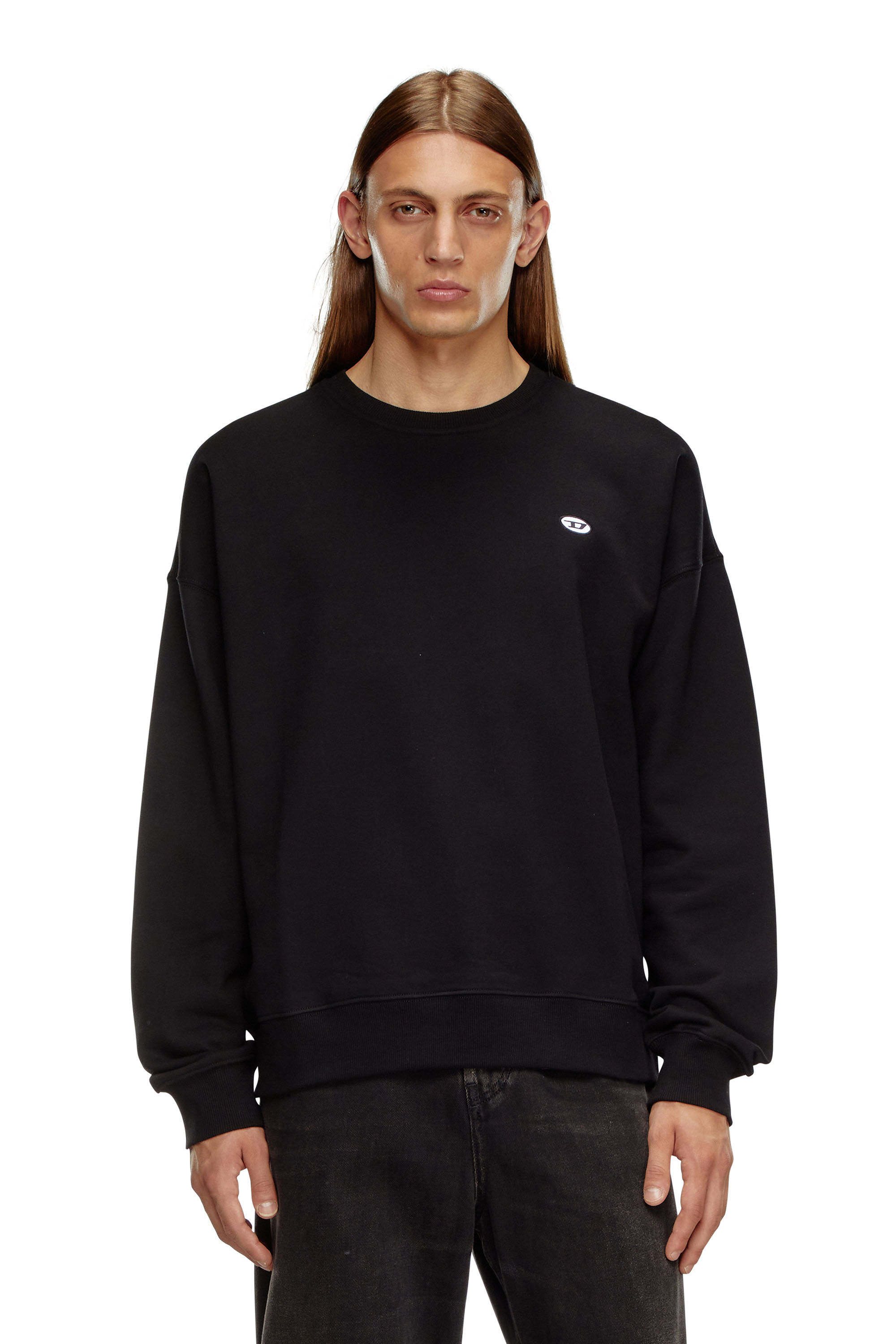 S-ROB-DOVAL-PJ Man: Sweatshirt with oval D patch | Diesel