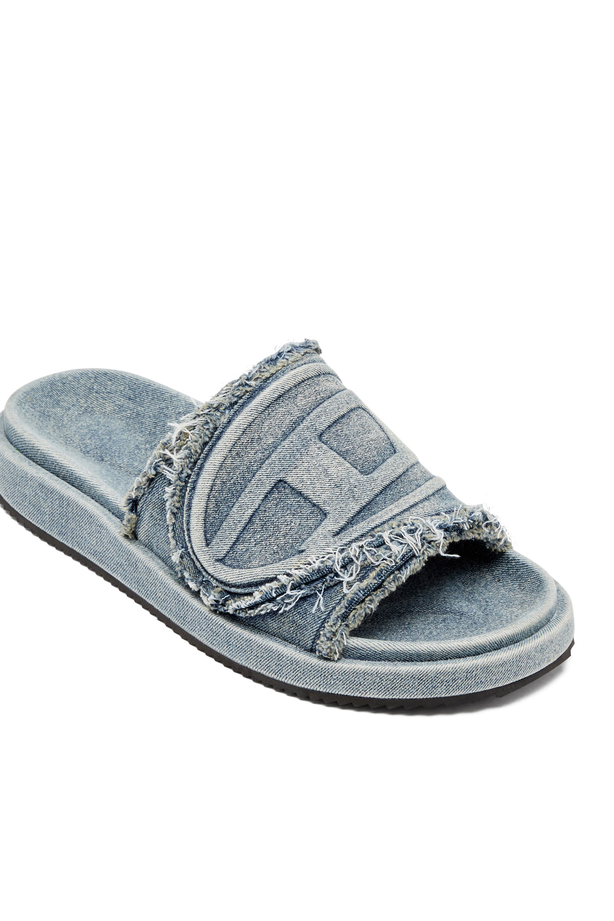 Women's Sa-Slide D-Distressed denim slides | Blue | Diesel