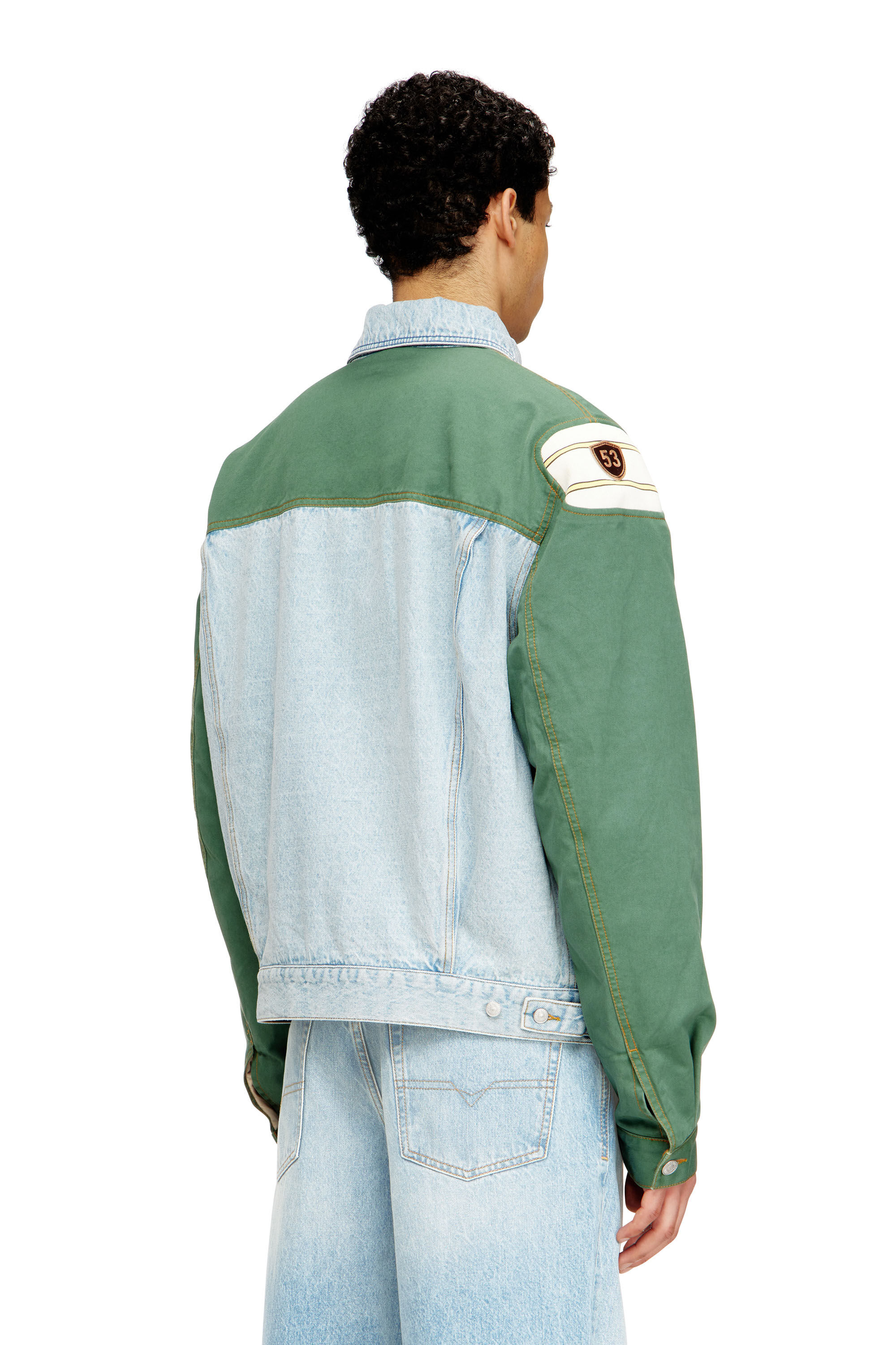 Women's Denim jacket with cotton insert | Multicolor | Diesel