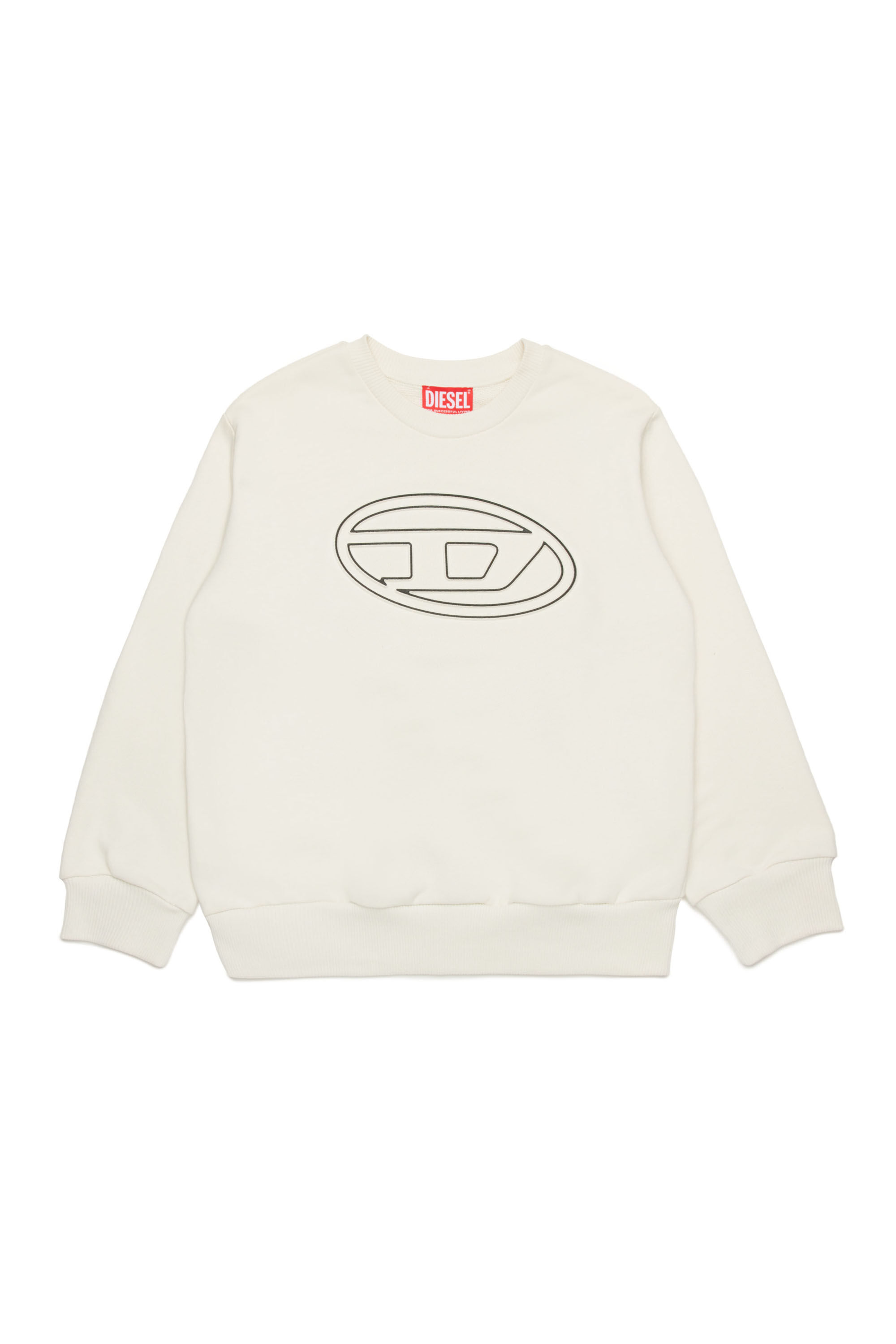 Sweatshirt with embossed Oval D logo White 4 16 YEARS Boys Diesel