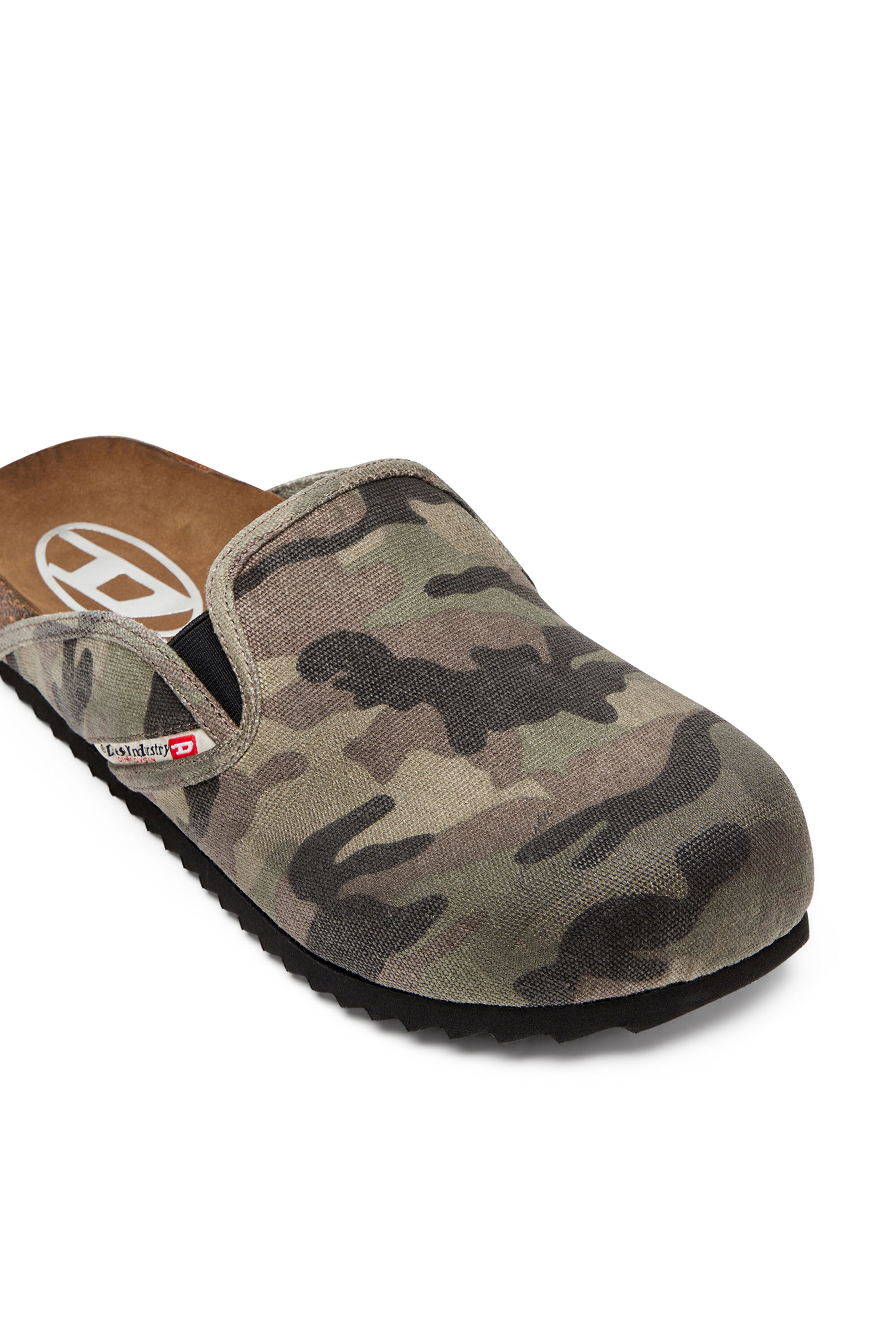 Men's D-Woodstock-Camo-canvas mules | Green | Diesel