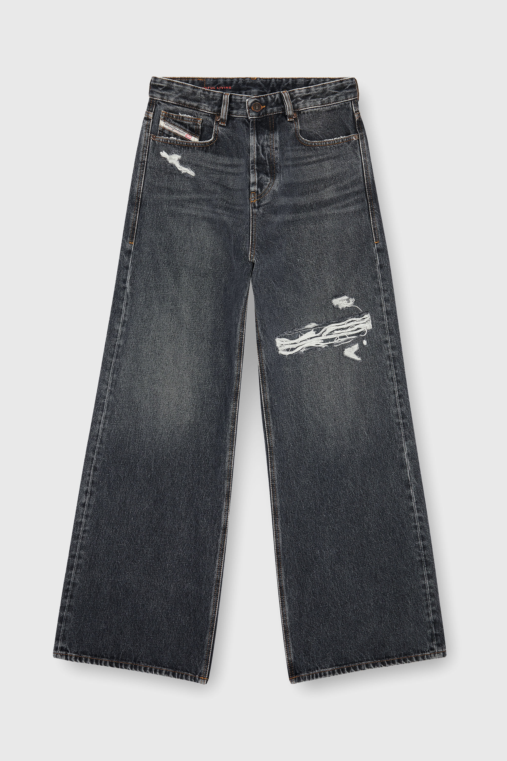1996 D-Sire Woman: Relaxed Black/Dark grey Baggy Jeans | Diesel