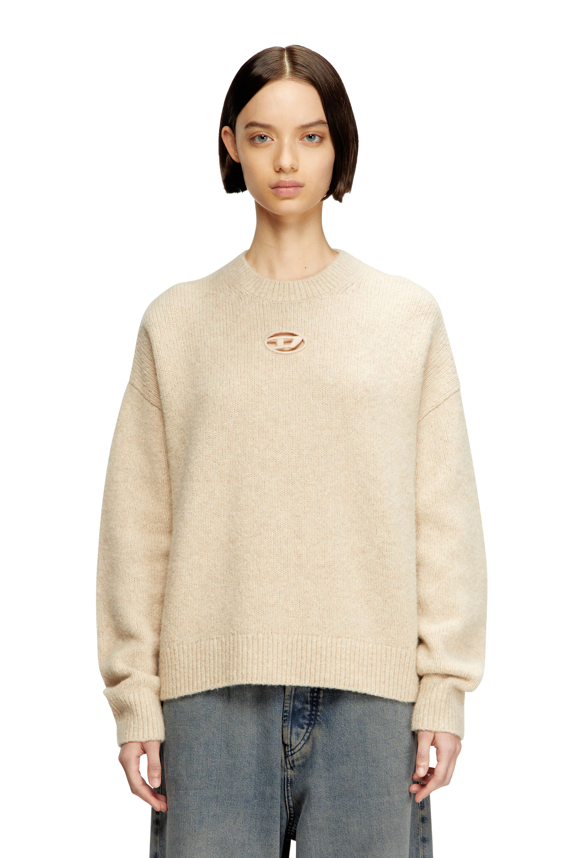 Women's Jumper in wool and alpaca blend | Beige | Diesel