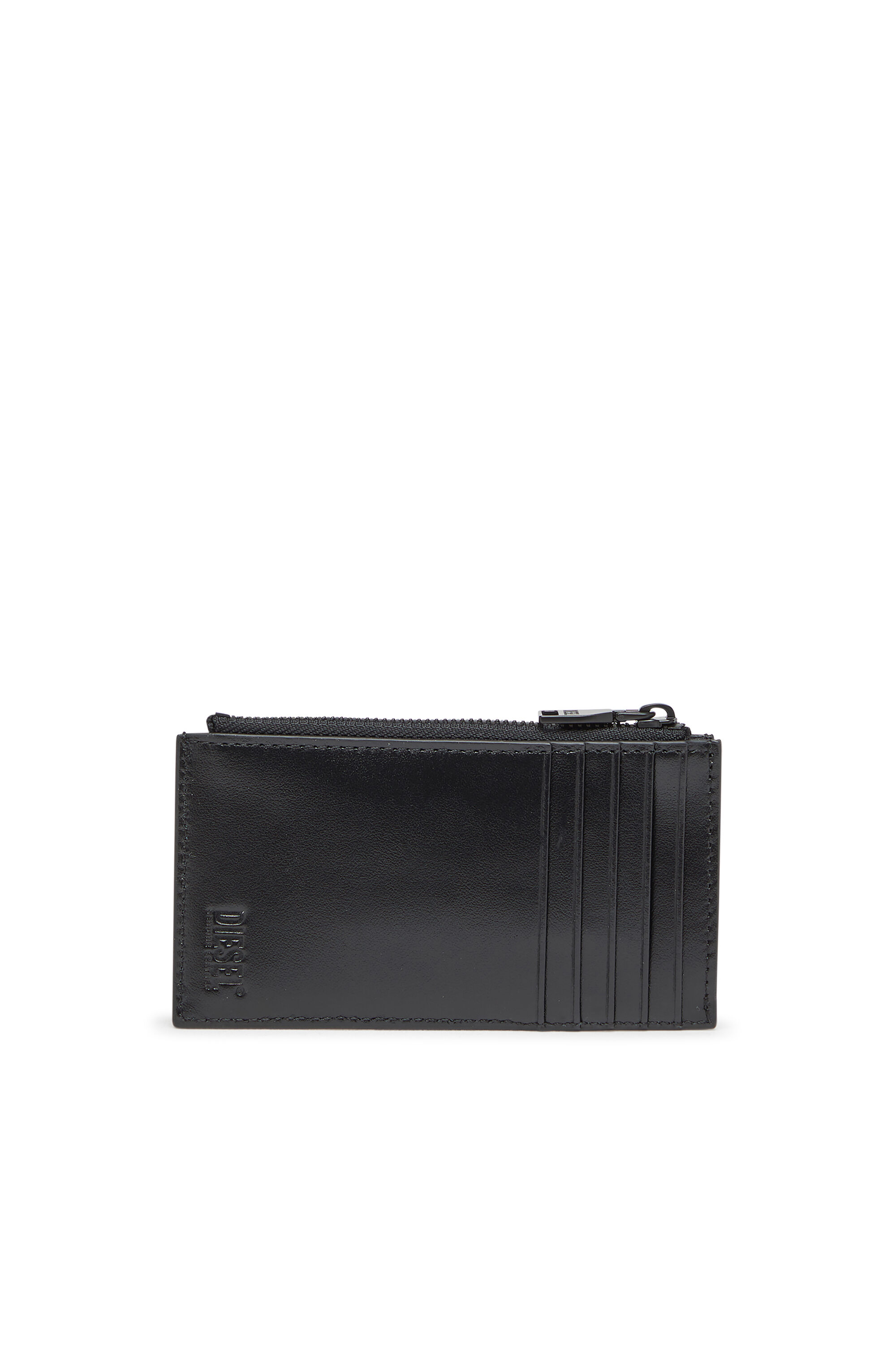 Diesel - HOLI-D CARD HOLDER III, Man's Leather card holder in Black - 2