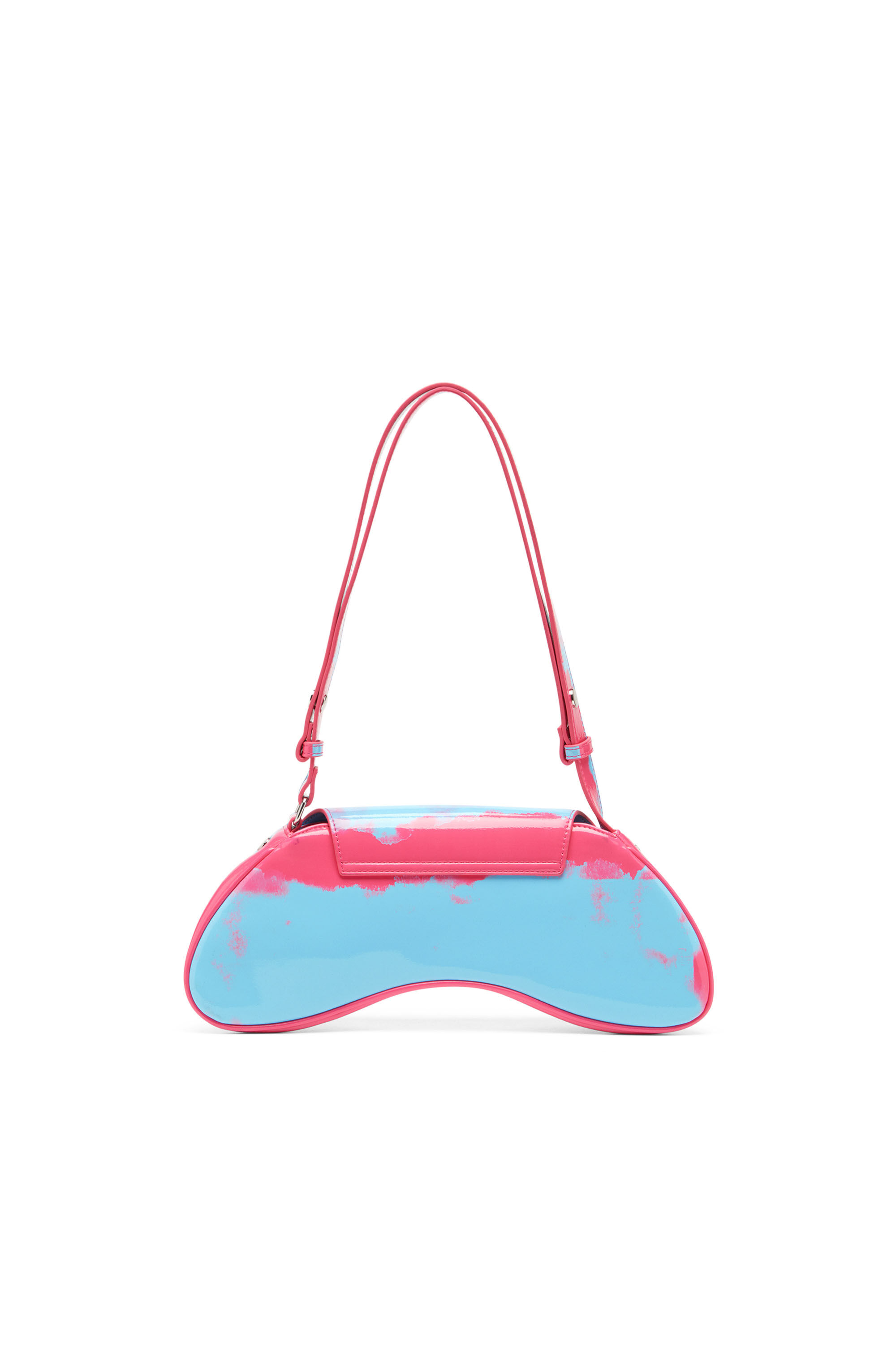 Women's Play-Shoulder bag in printed glossy PU | Multicolor
