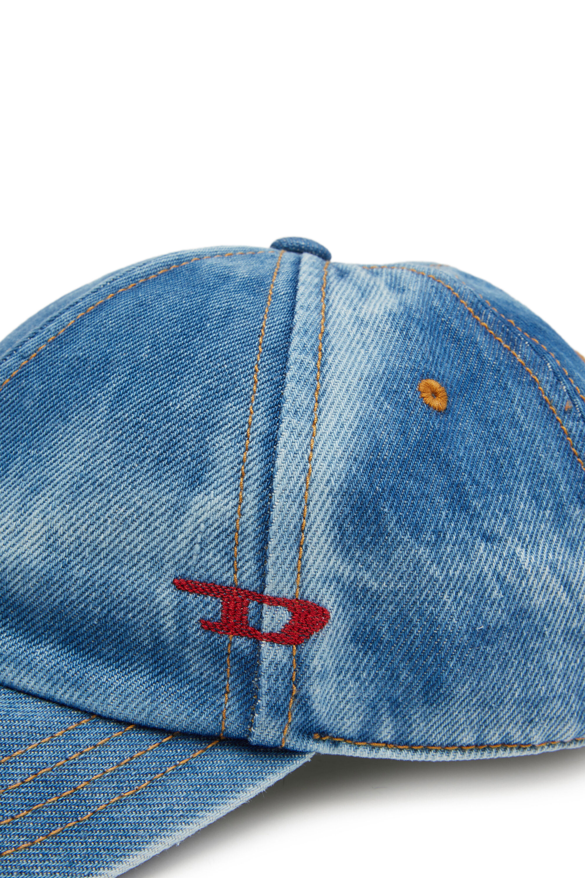 C-LIB-2 Man: Baseball cap in mid blue cotton denim | Diesel