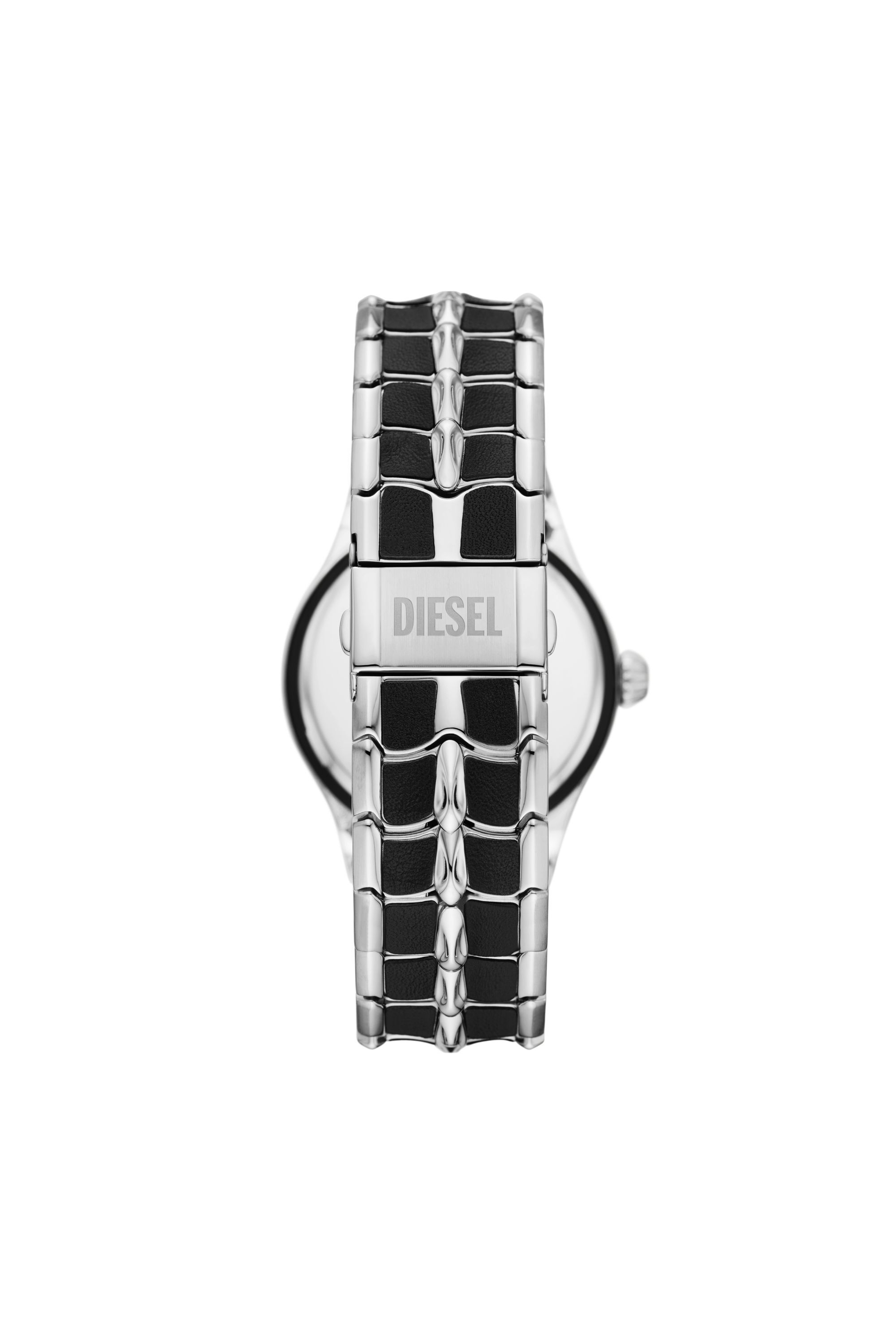 Men's Vert Three-Hand Date Black Stainless Steel Watch