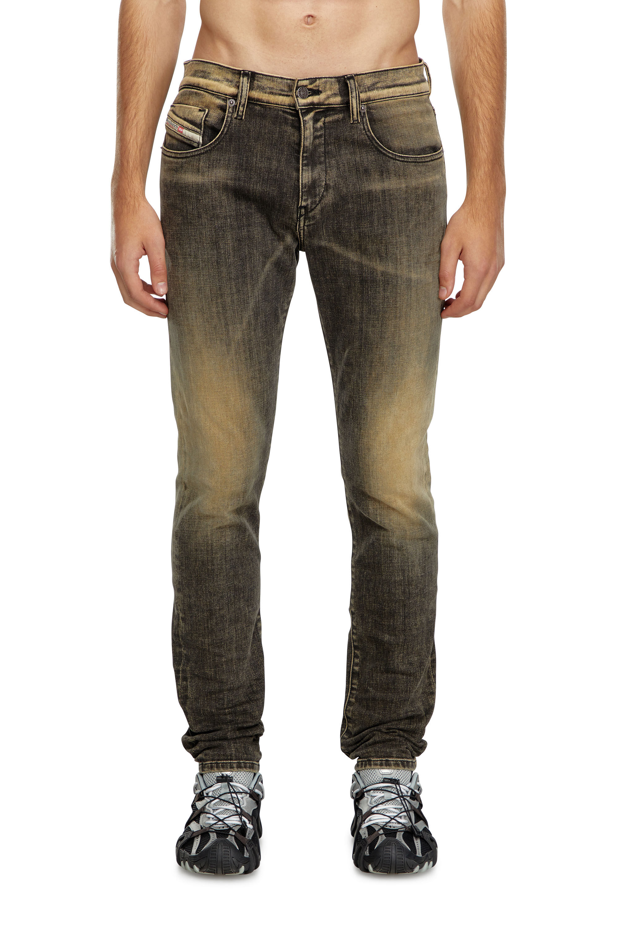 人気メーカー・ブランド Men's Slim Jeans | Black/Beige | Diesel 2019 D-Strukt パンツ