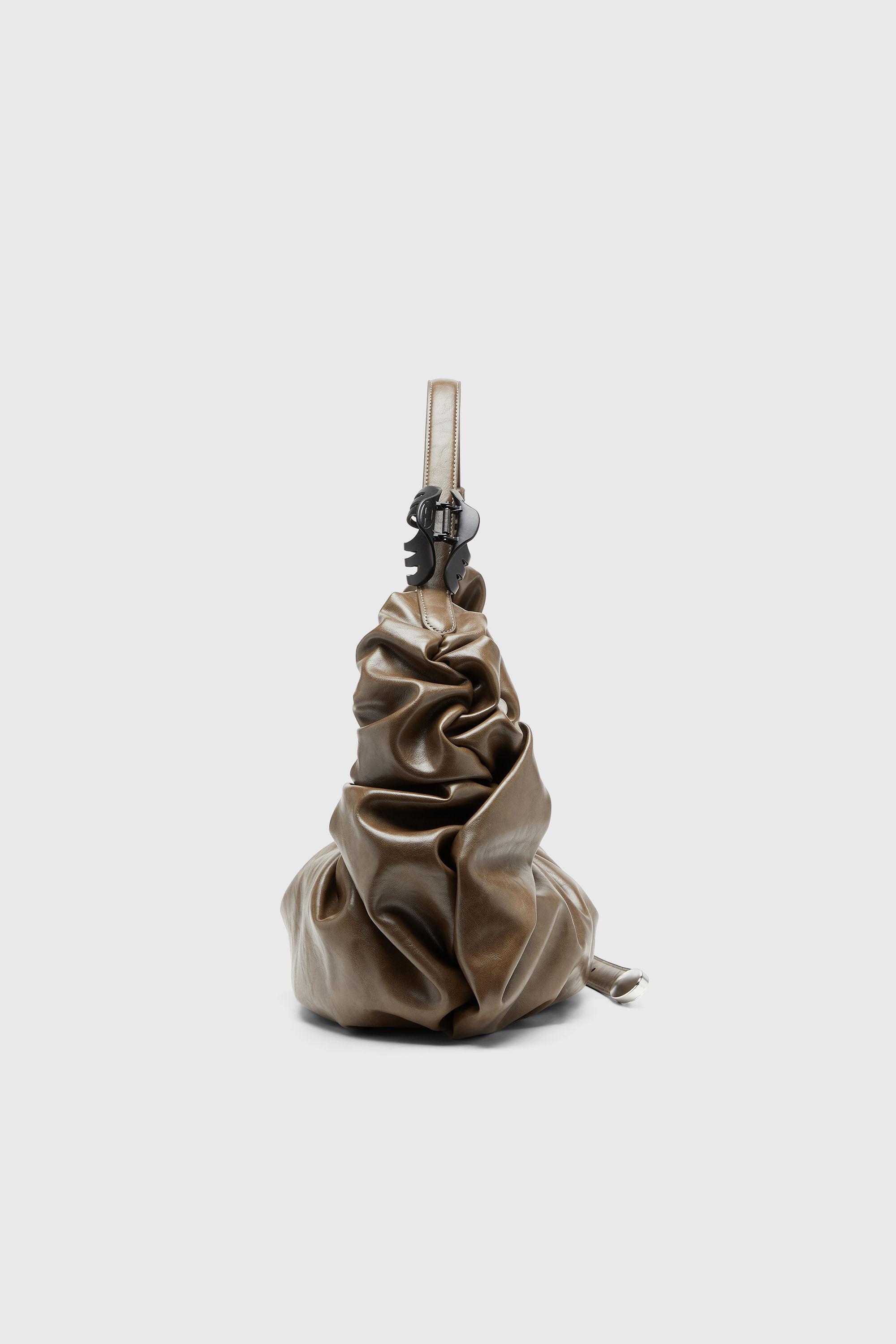 Diesel - GRAB-D HOBO L, Woman's Grab-D-Large scrunched hobo bag in Beige - 5