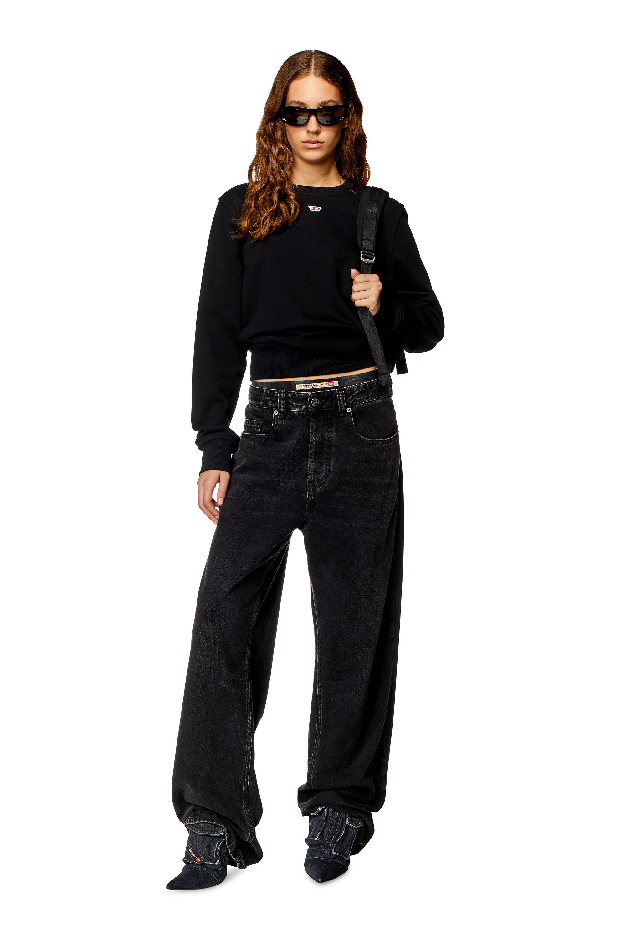 Women's Sweatshirt with D logo | Diesel S-GINN-D