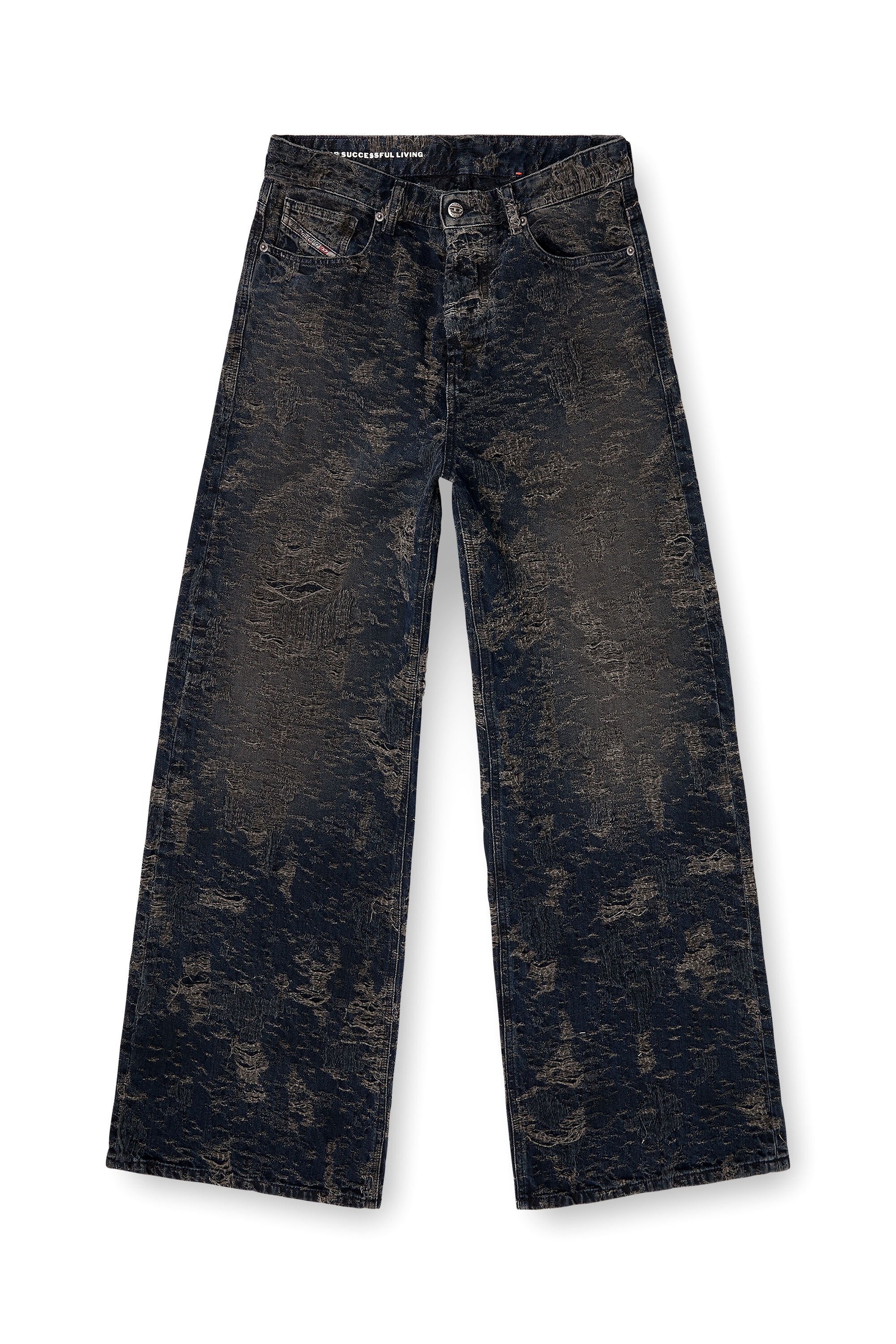 Diesel - Woman's Relaxed Jeans 1996 D-Sire 007BV, Black/Dark grey - 2