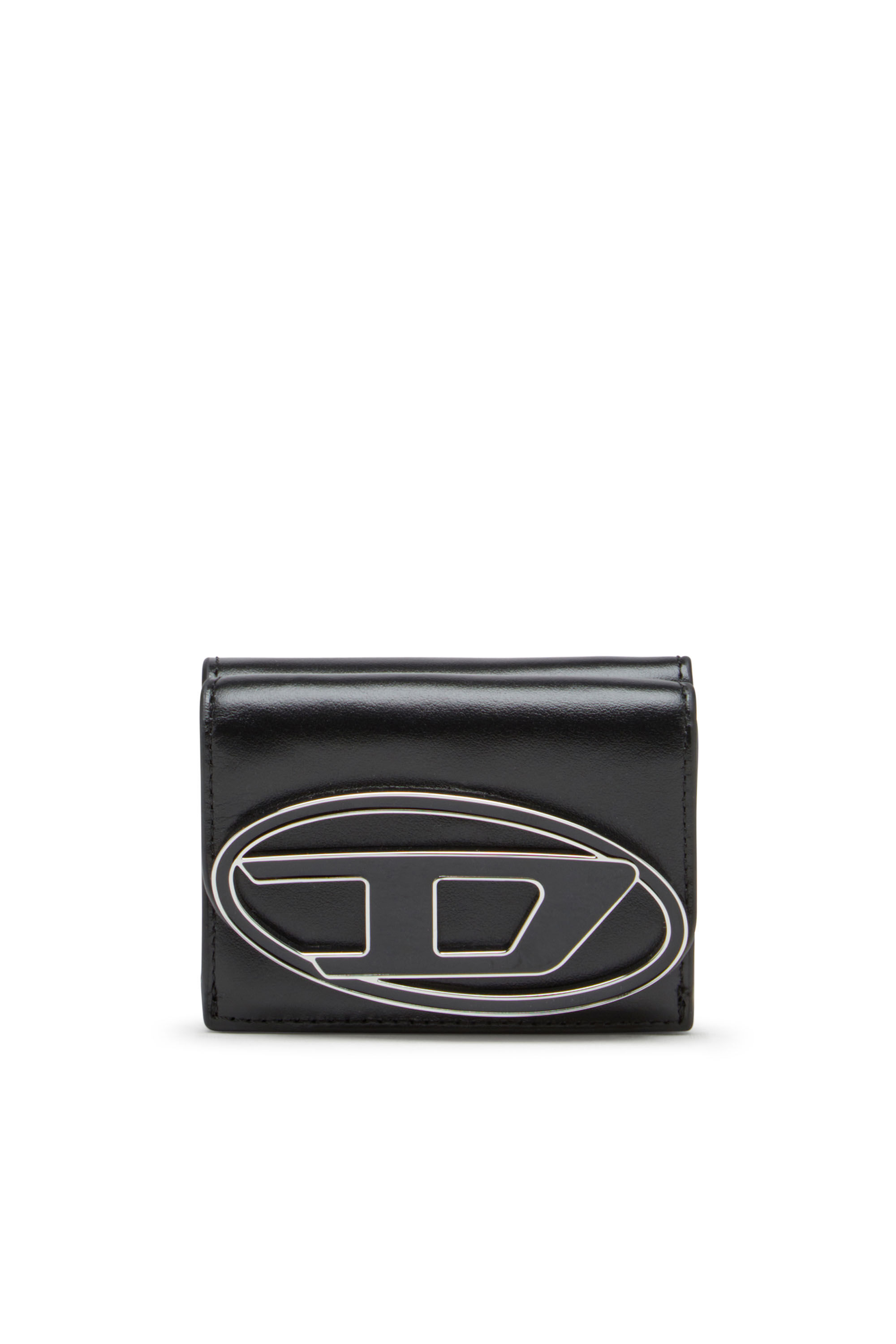Women's Tri-fold wallet in leather | Black | Diesel