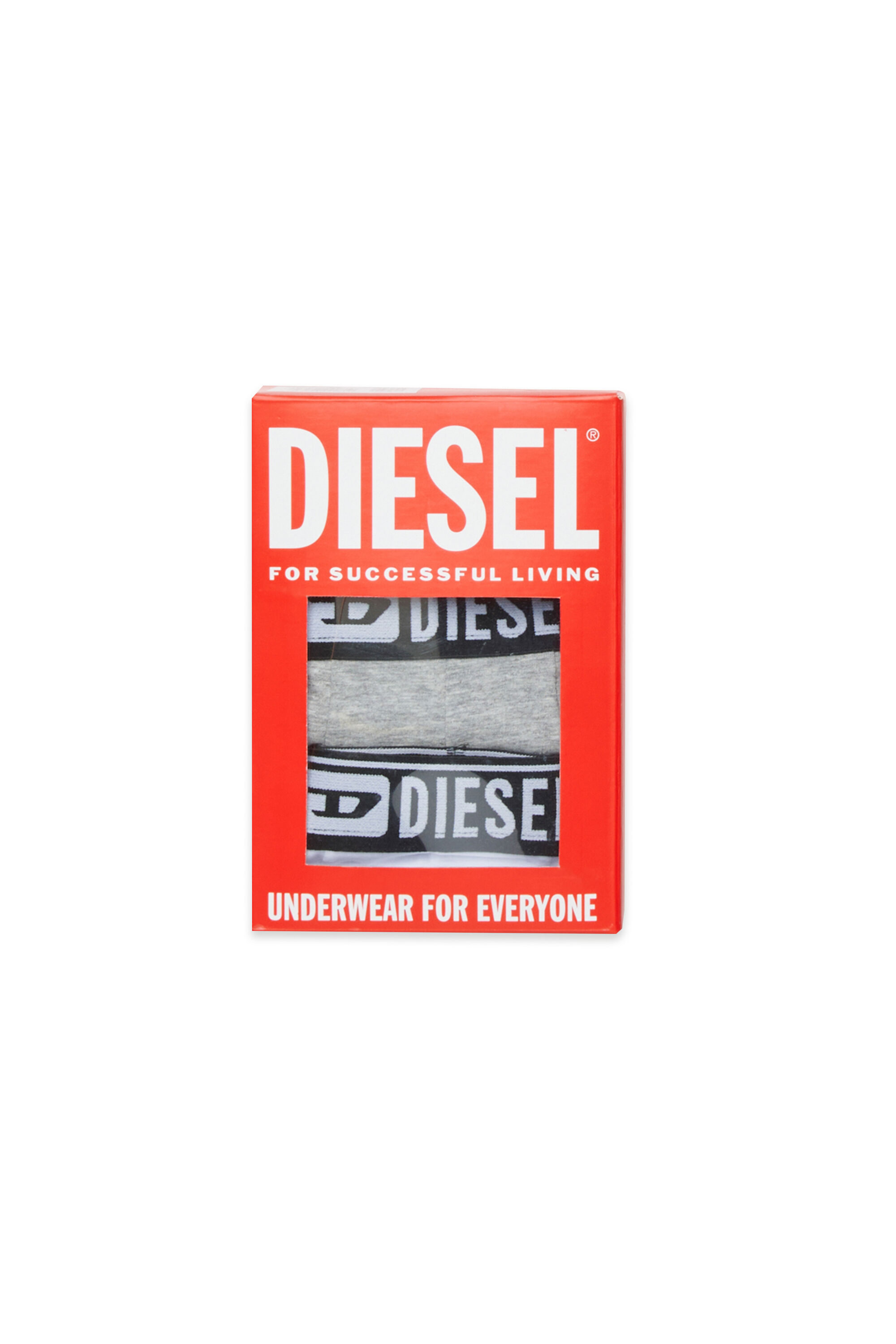 Diesel - UM-UGORTRIPACK-DD, Man's Three-pack boxers with back print in White/Black - 3