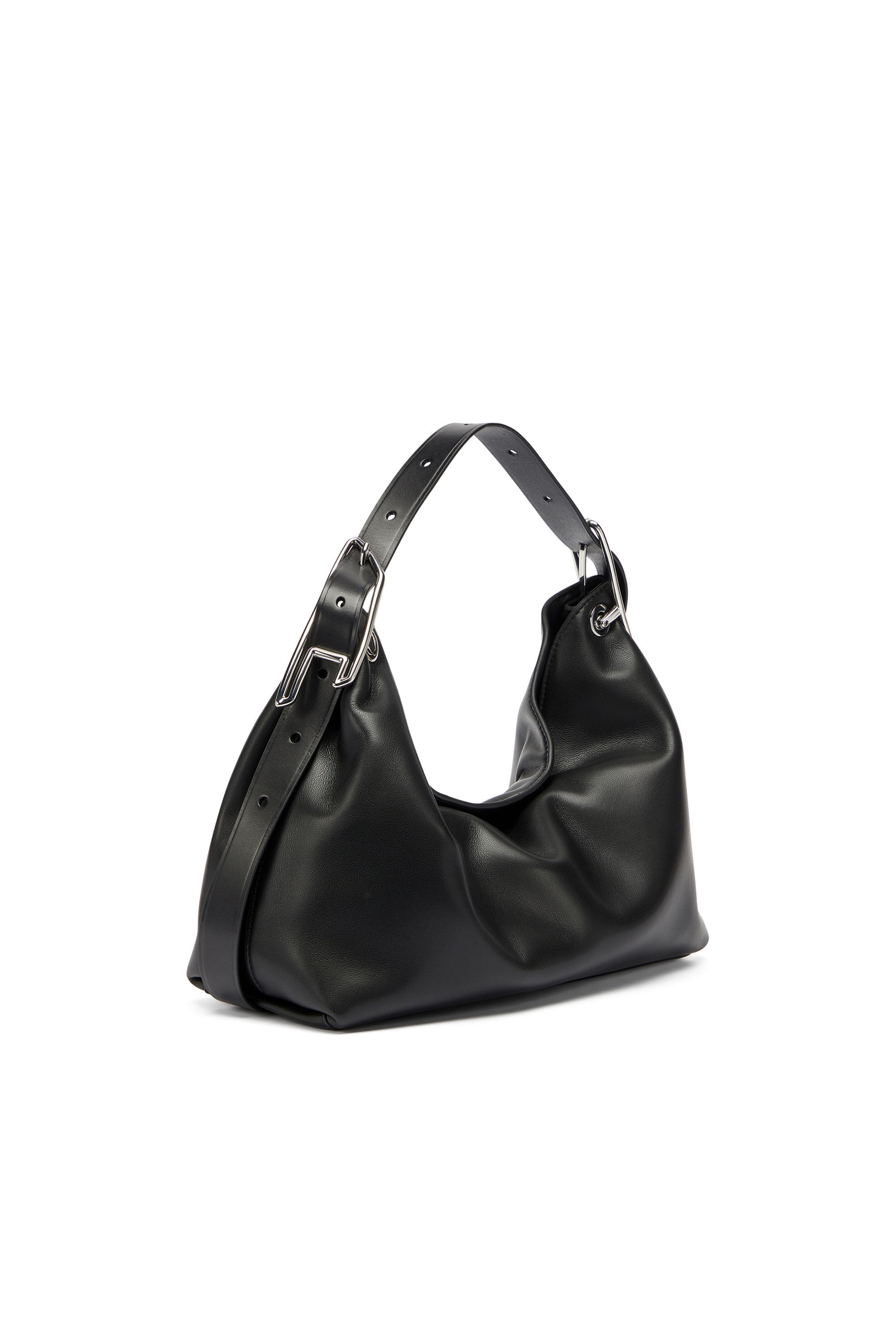 Women's D-Line-Leather shoulder bag | Black | Diesel