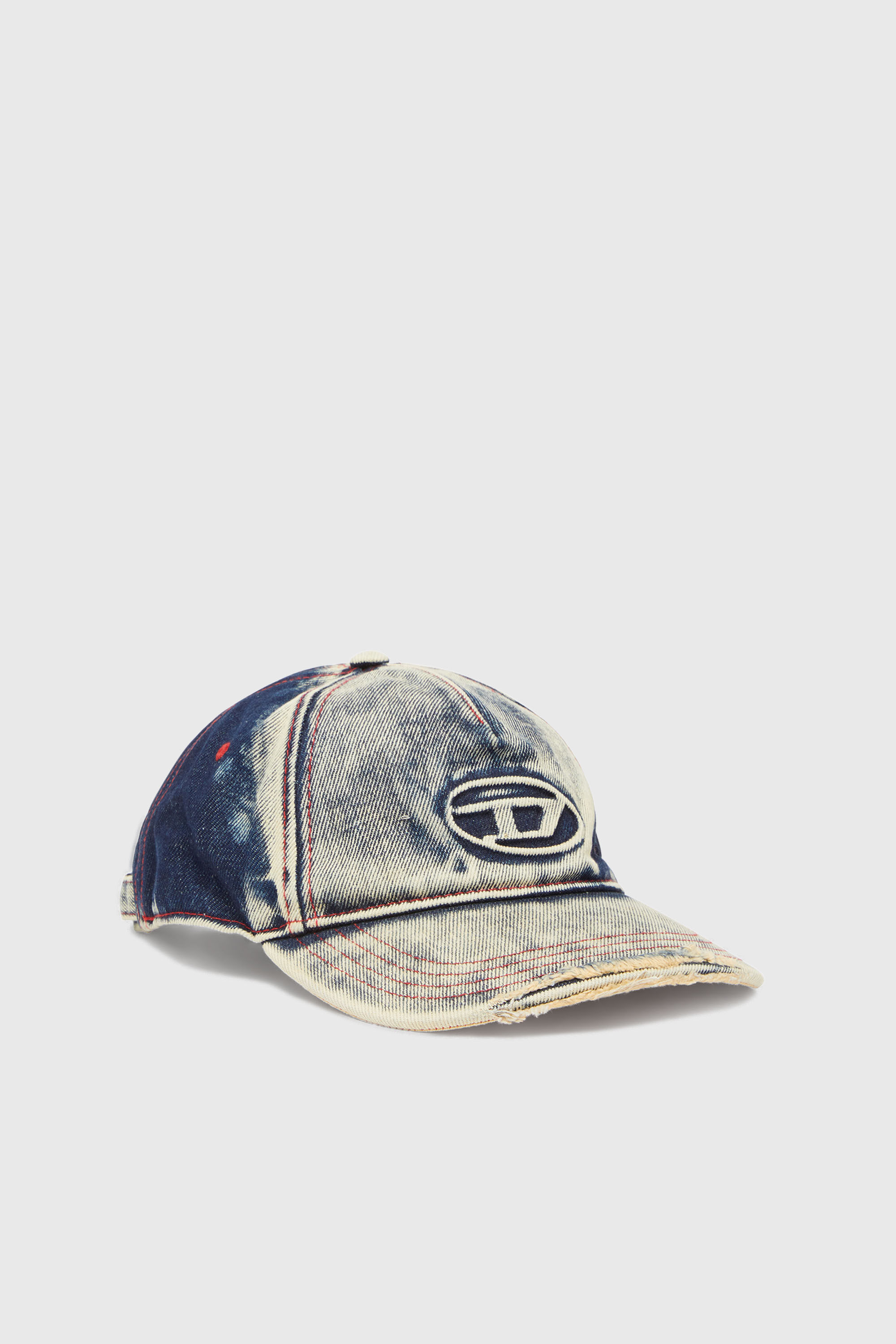 DIESEL C-SEYMON デニム ベースボールキャップ C-SEYMON Man: Baseball cap in treated denim, D logo | Diesel
