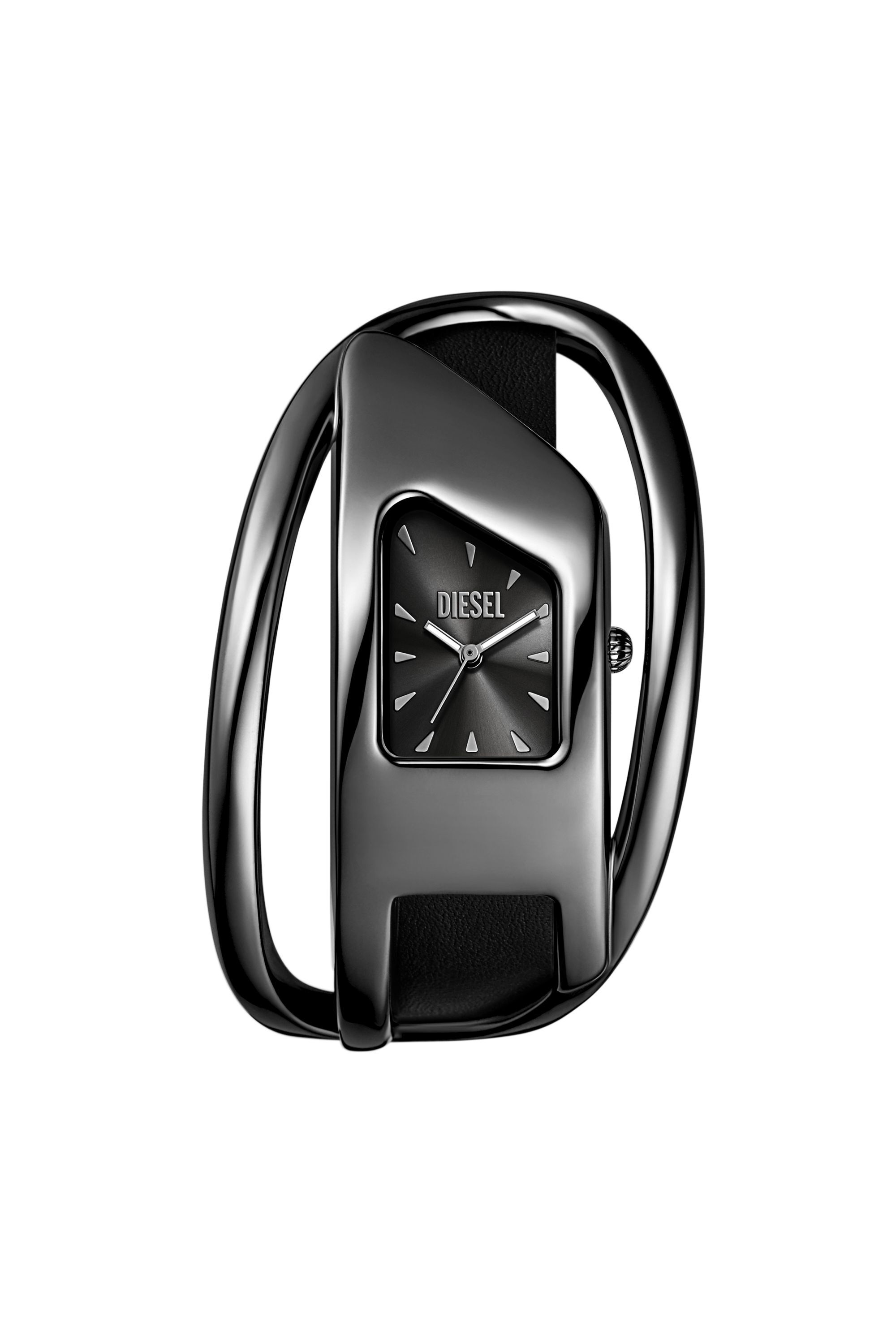 Women's Wrap-D black leather watch | Black | Diesel