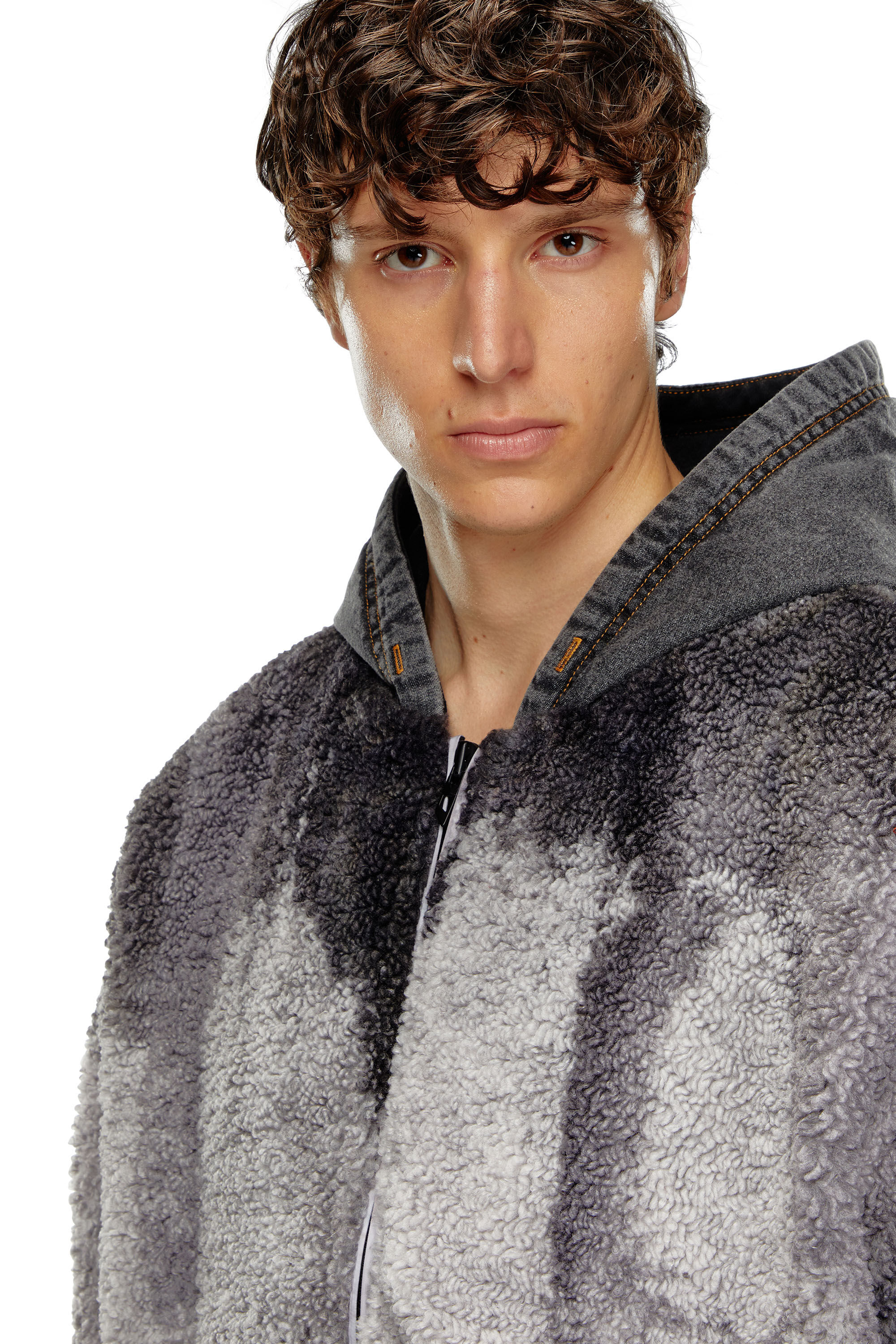 Grey teddy jacket hot sale