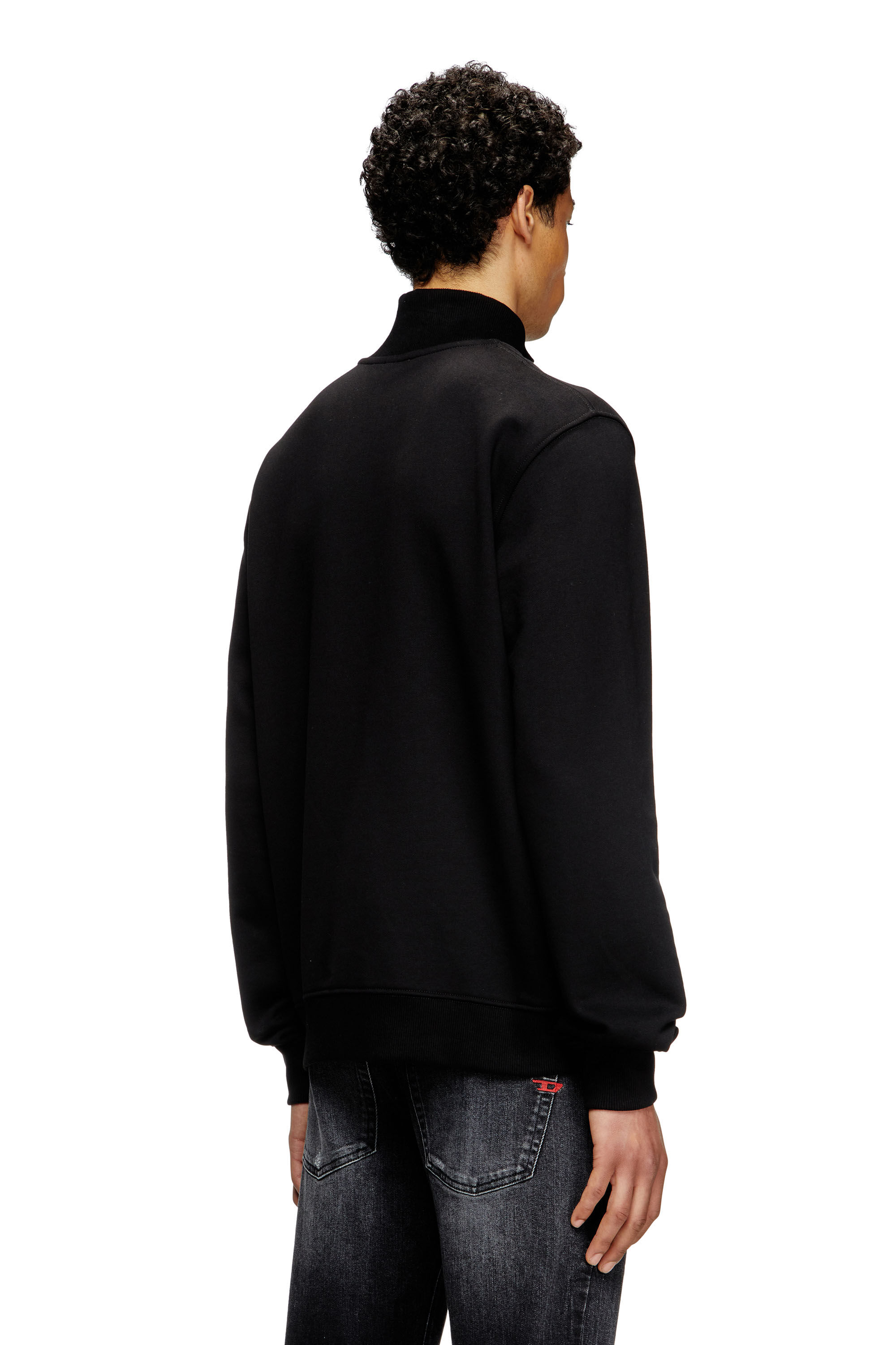 Men's Track jacket with Oval D patch | Black | Diesel