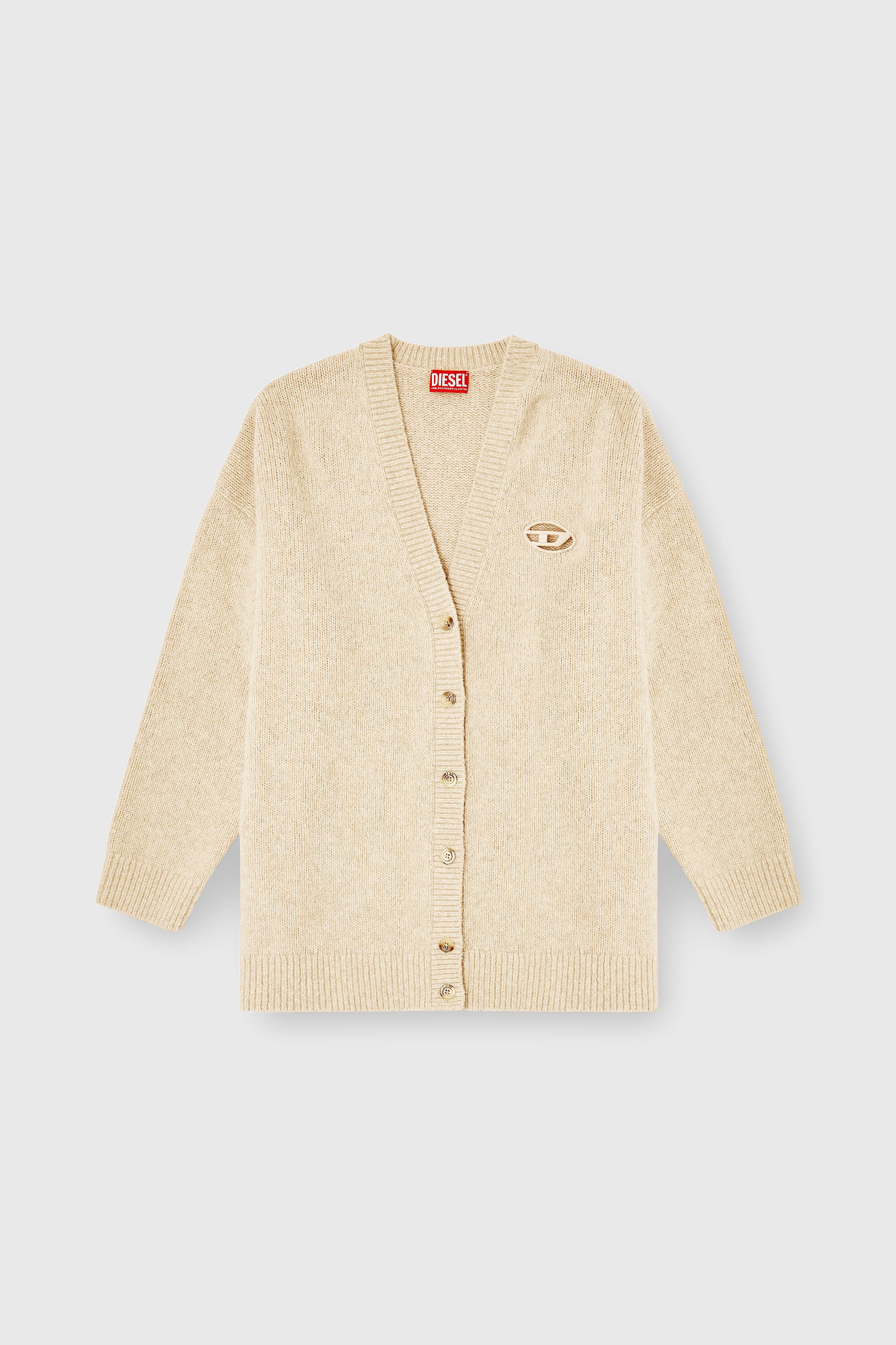 Diesel - M-AREELA, Woman's Cardigan in wool and alpaca blend in Beige - 2