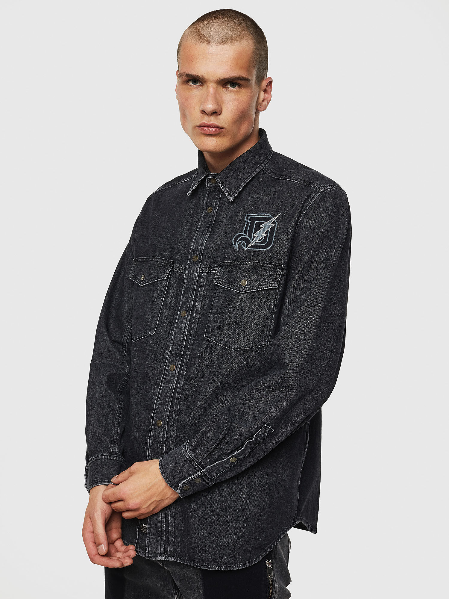 black jeans shirt men