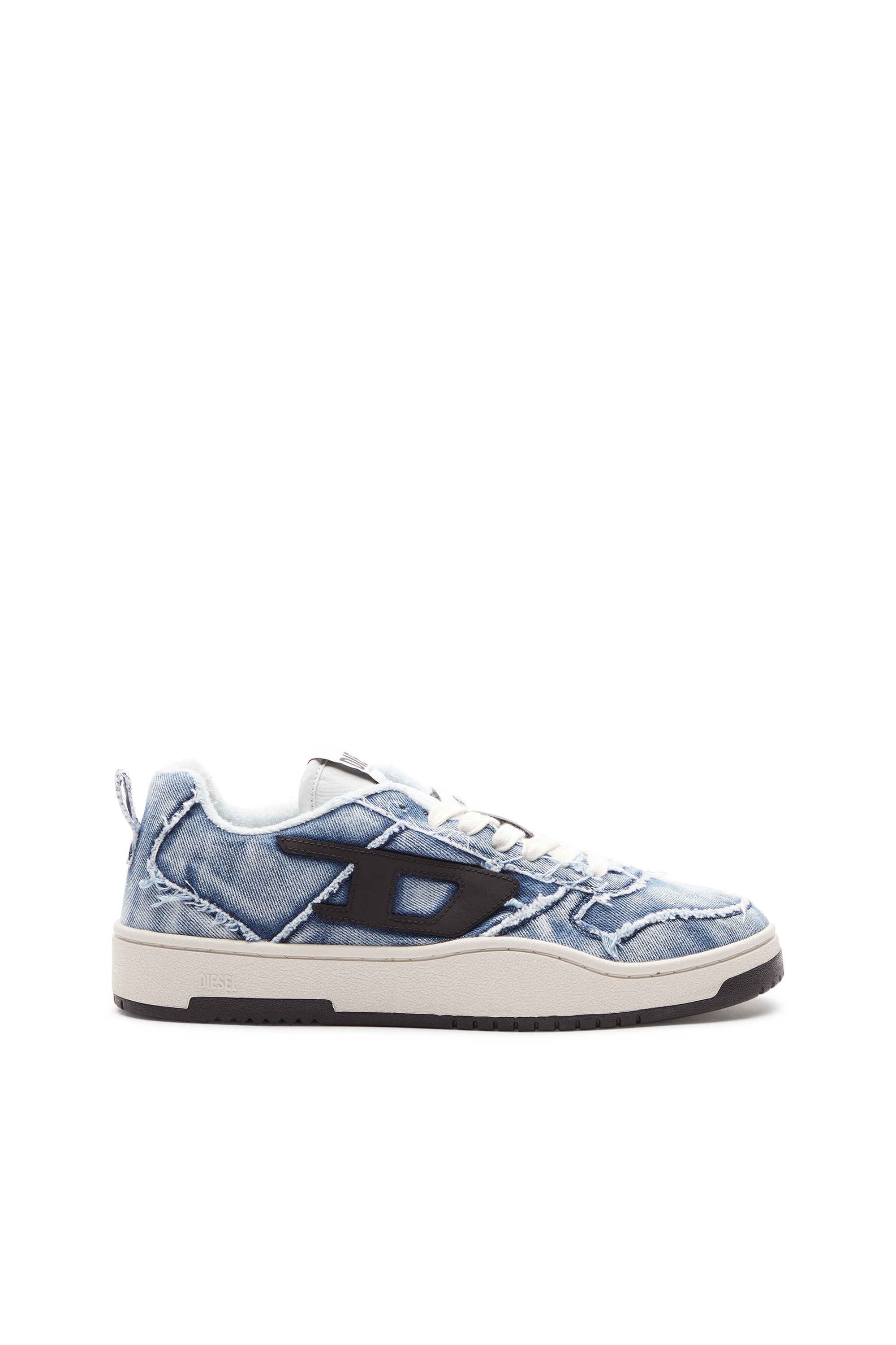 Men s S Ukiyo Low Low top sneakers in frayed denim Blue Diesel